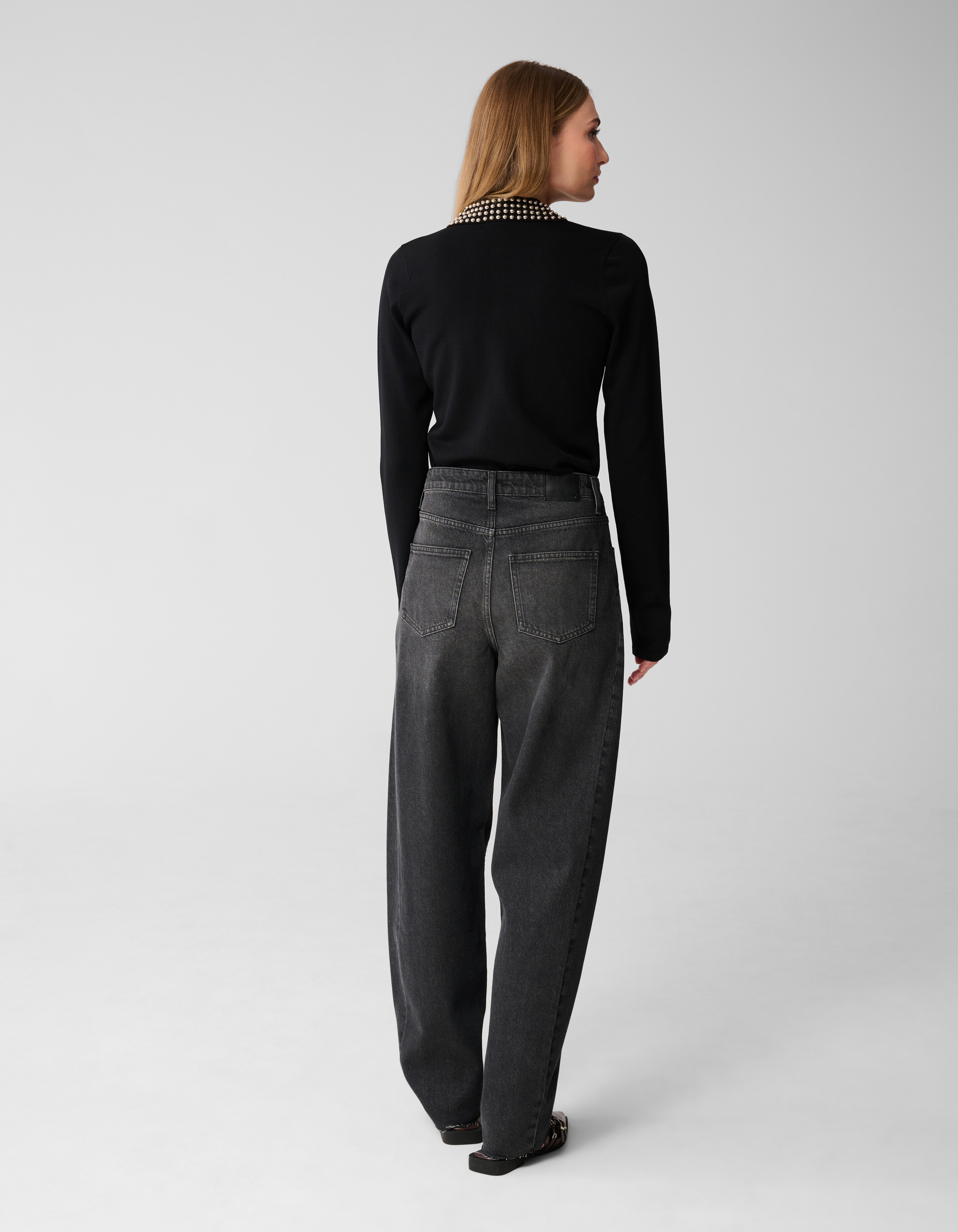 Strass Knit Polo Zwart SHOEBY WOMEN