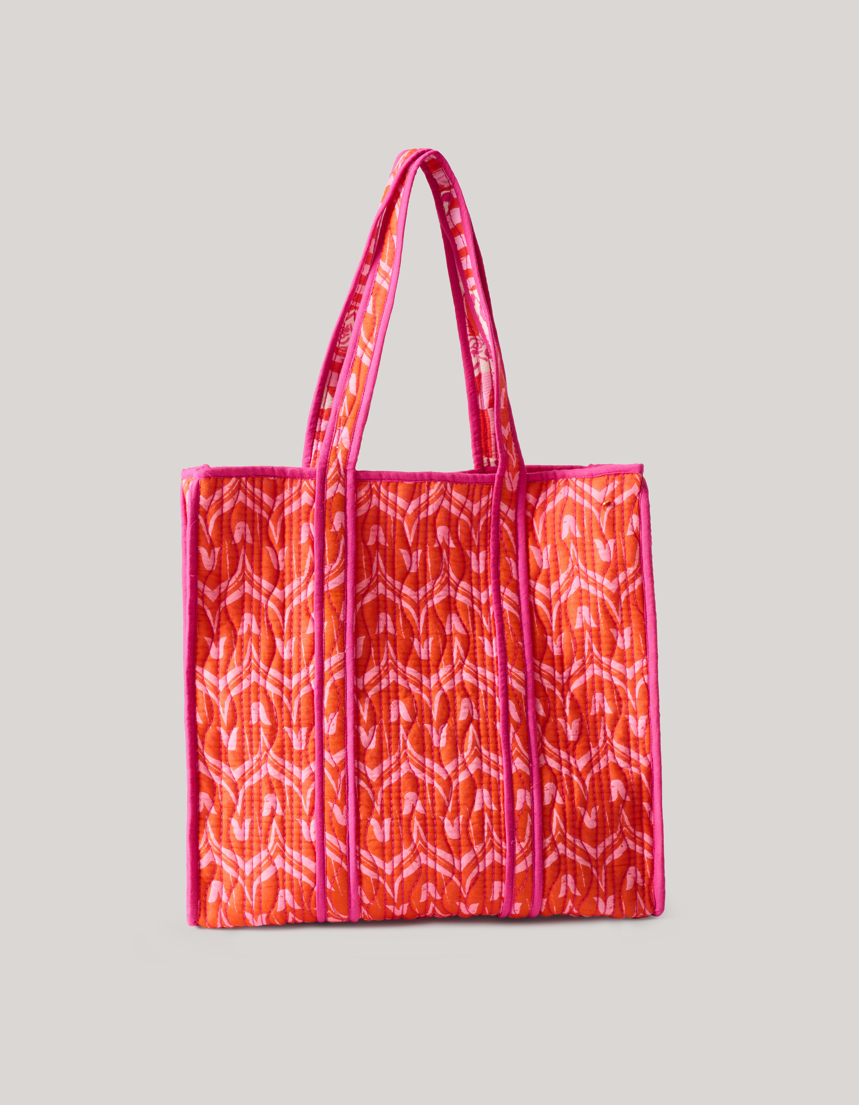 Reversible Printed Shopper Oranje SHOEBY ACCESSOIRES