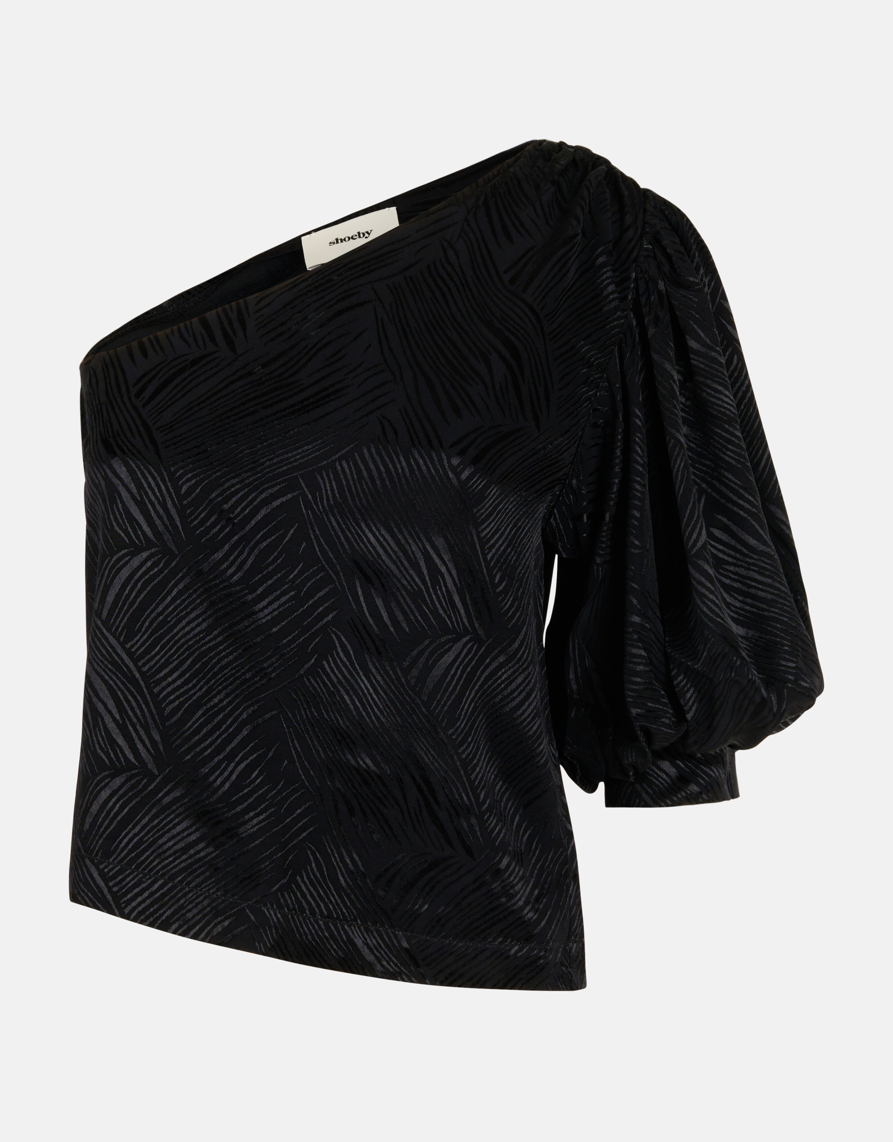 One Shoulder Top Zwart SHOEBY WOMEN