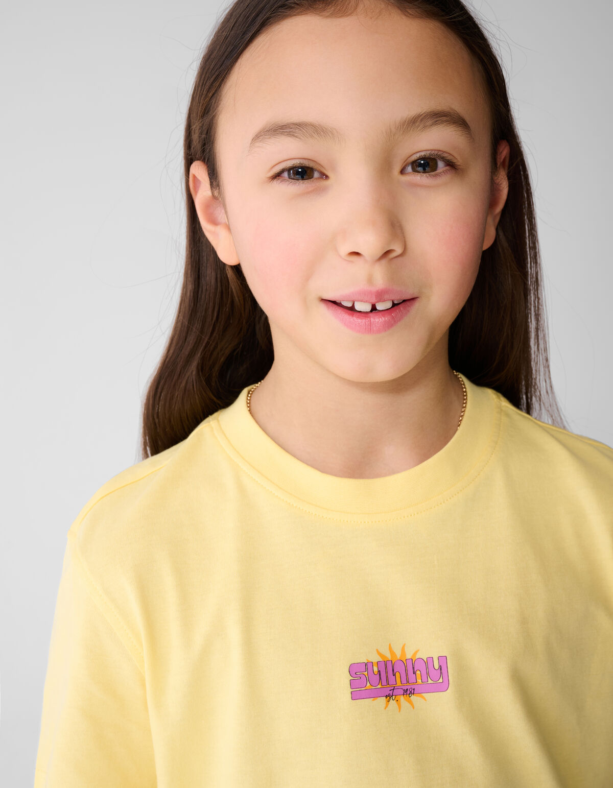 Sunny Artwork T-shirt Geel SHOEBY GIRLS