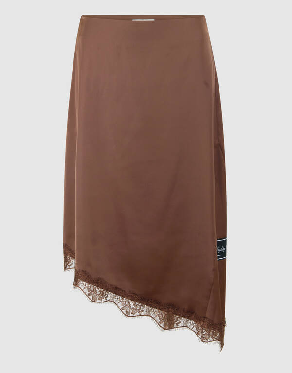 Asymmetrische Kanten Rok Bruin SHOEBY WOMEN