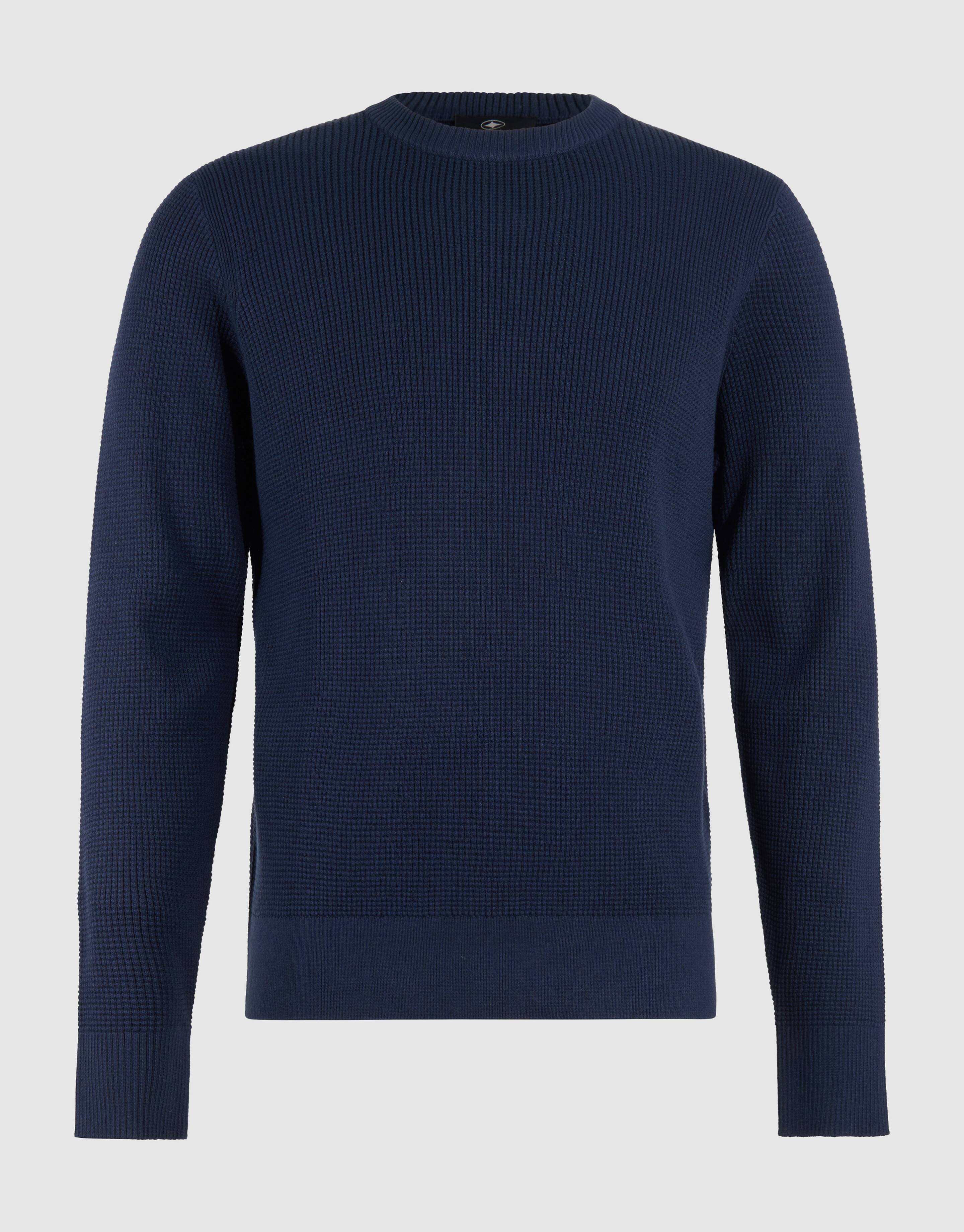 Gebreide Waffle Trui Donkerblauw SHOEBY MEN