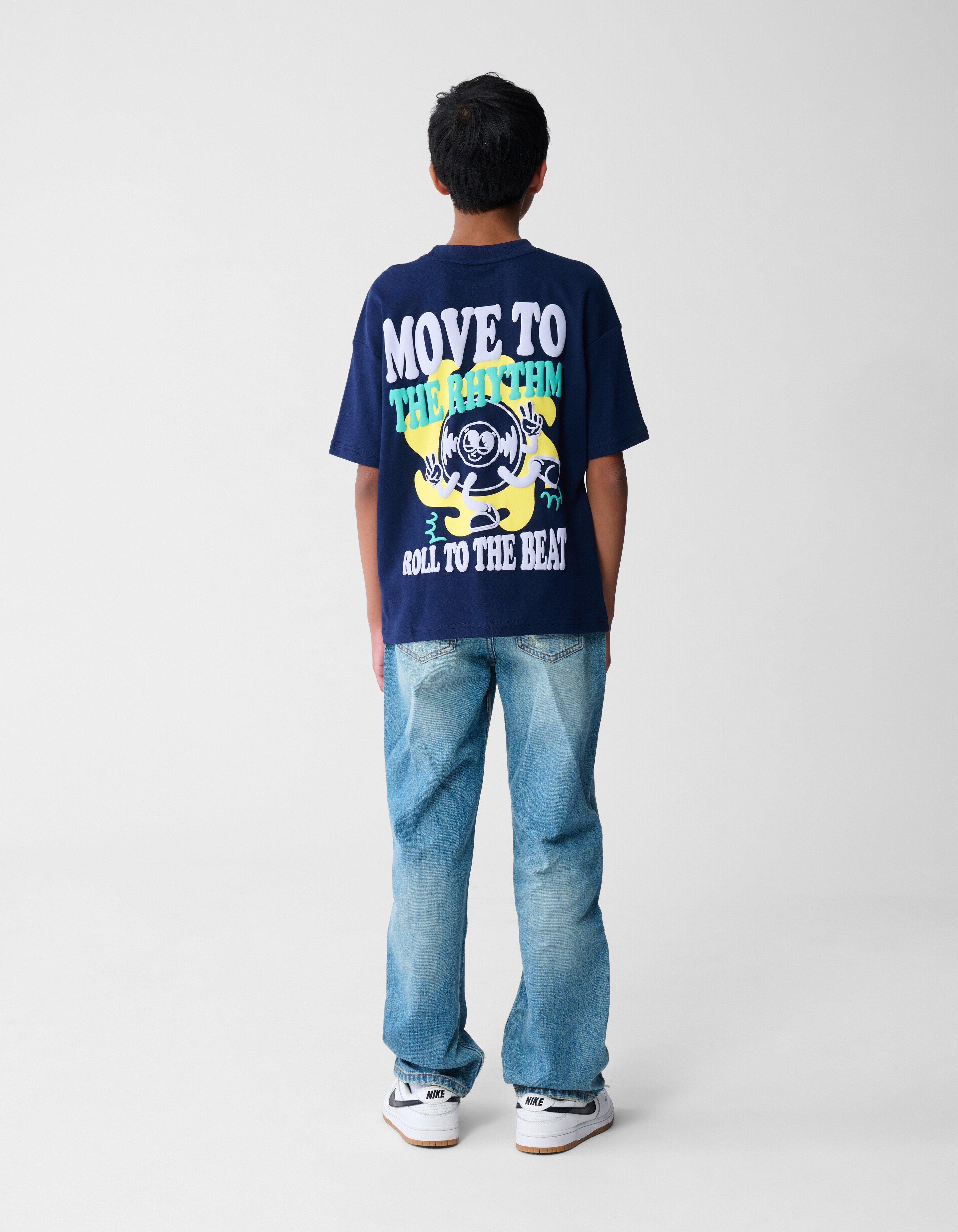 Rythm Artwork T-shirt Donkerblauw SHOEBY BOYS
