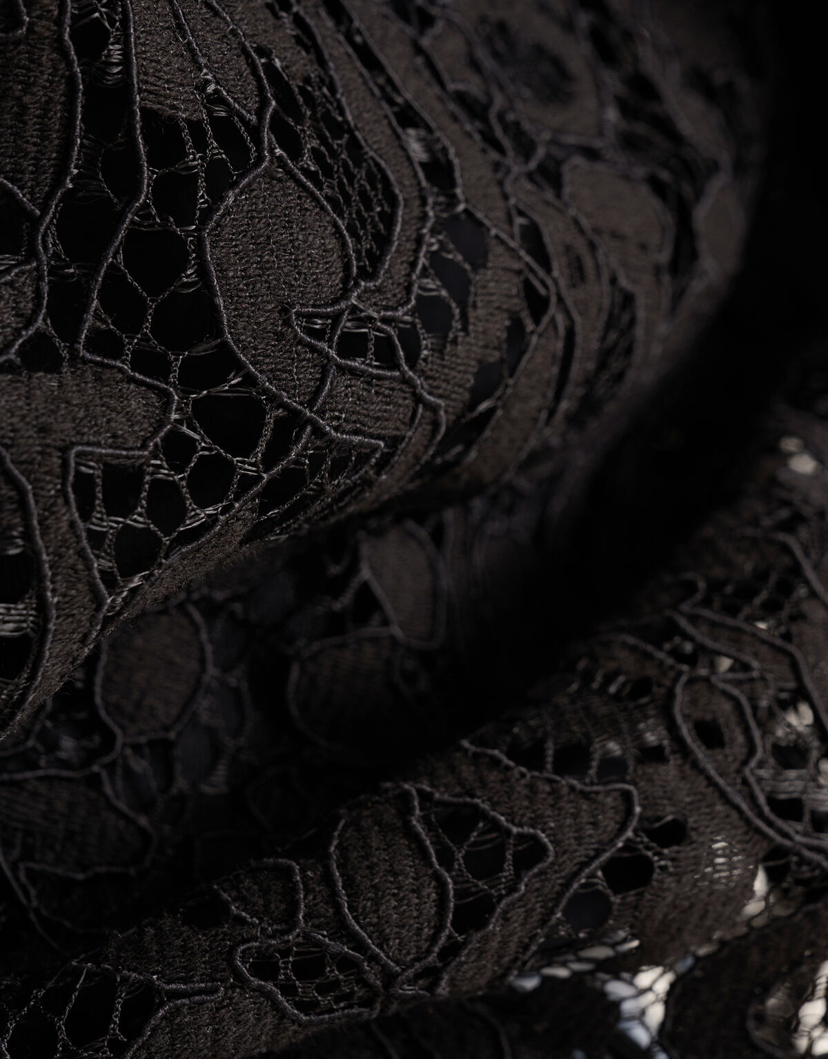 Kanten Poplin Blouse Zwart SHOEBY WOMEN