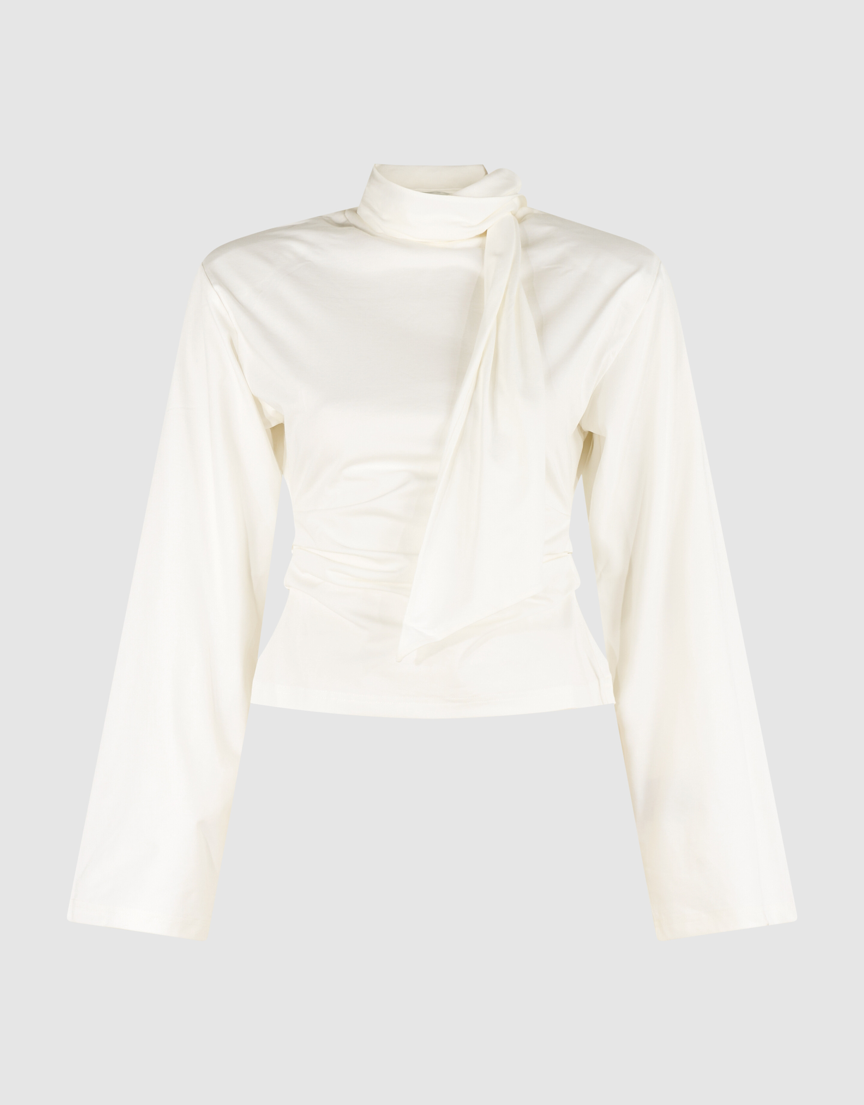 Gedrappeerde Schouder Longsleeve Ecru SHOEBY WOMEN