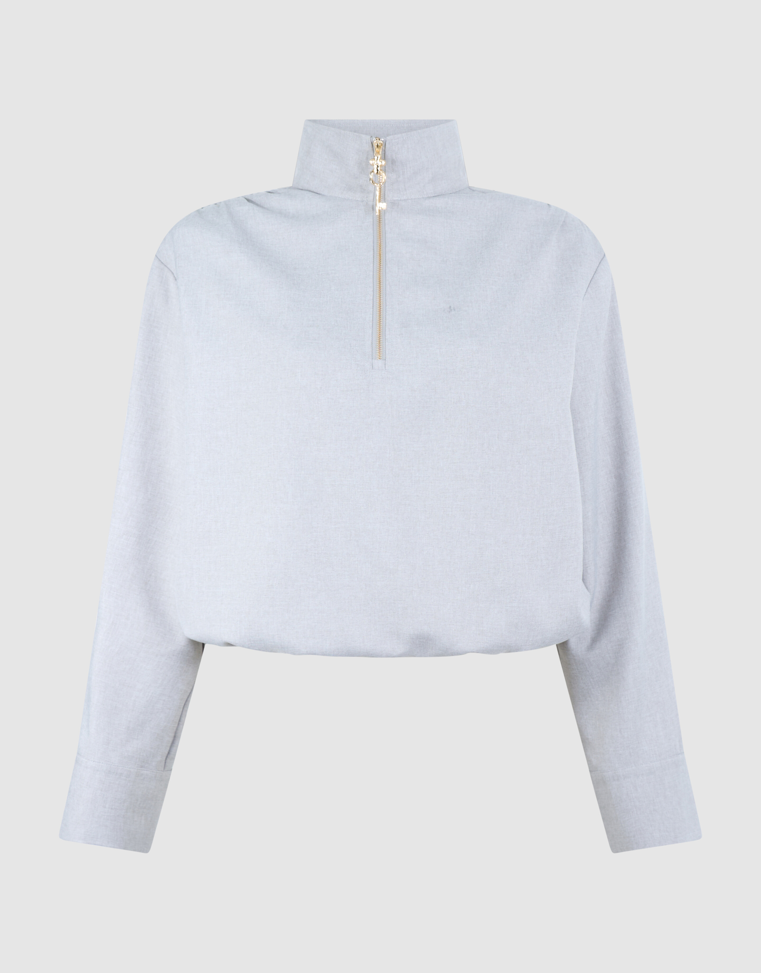 Fancy Button Blouse Lichtgrijs SHOEBY WOMEN