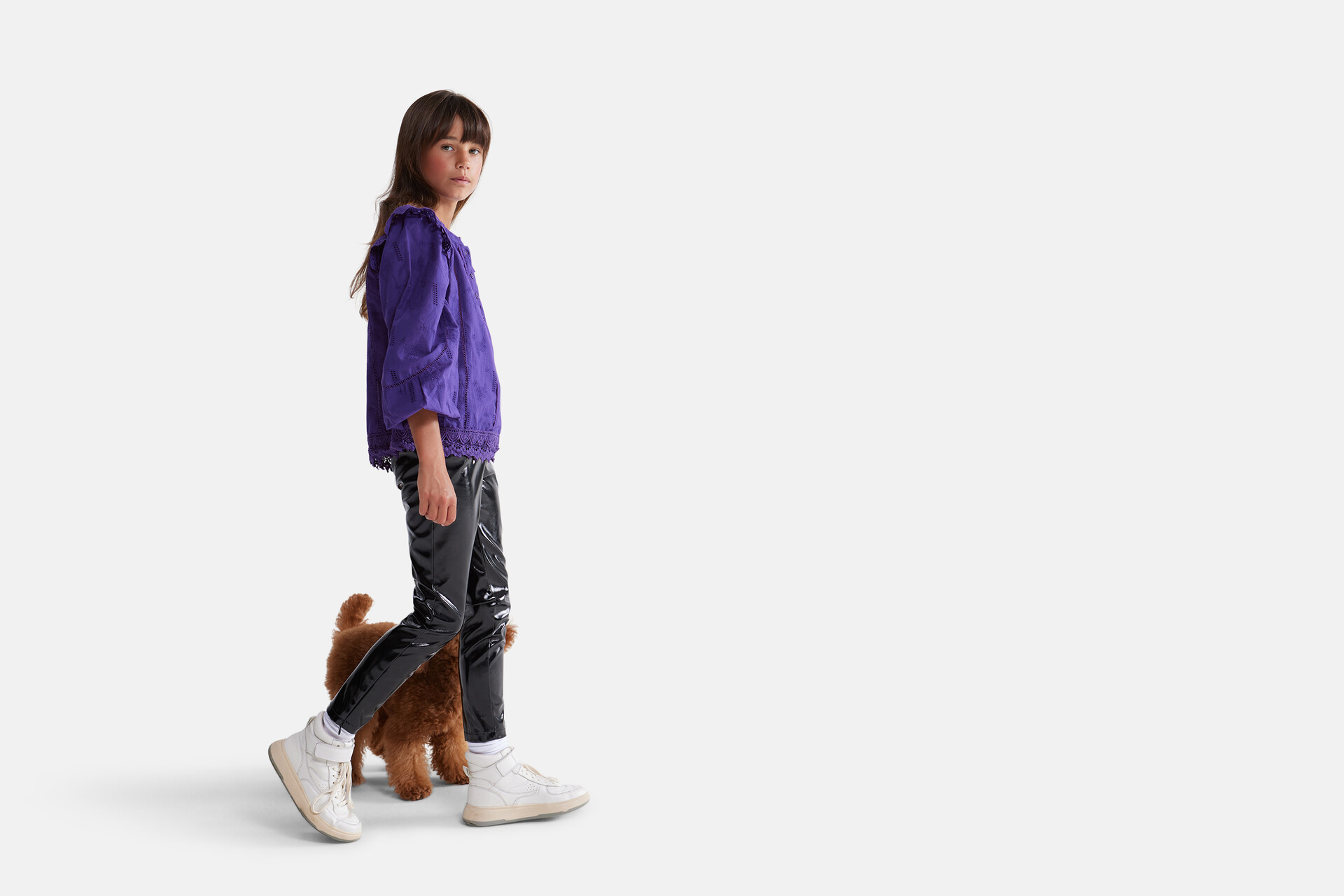 Kanten Blouse Paars SHOEBY GIRLS