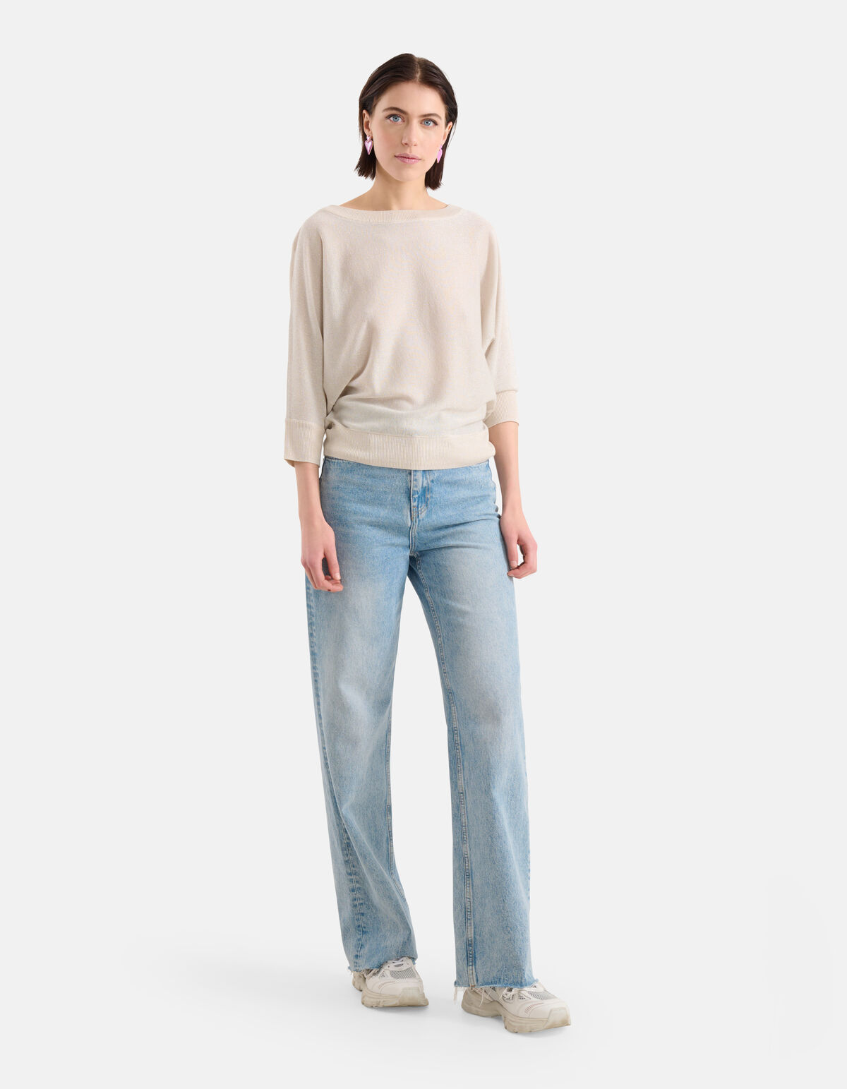 Glitter Trui Gebroken Wit SHOEBY WOMEN