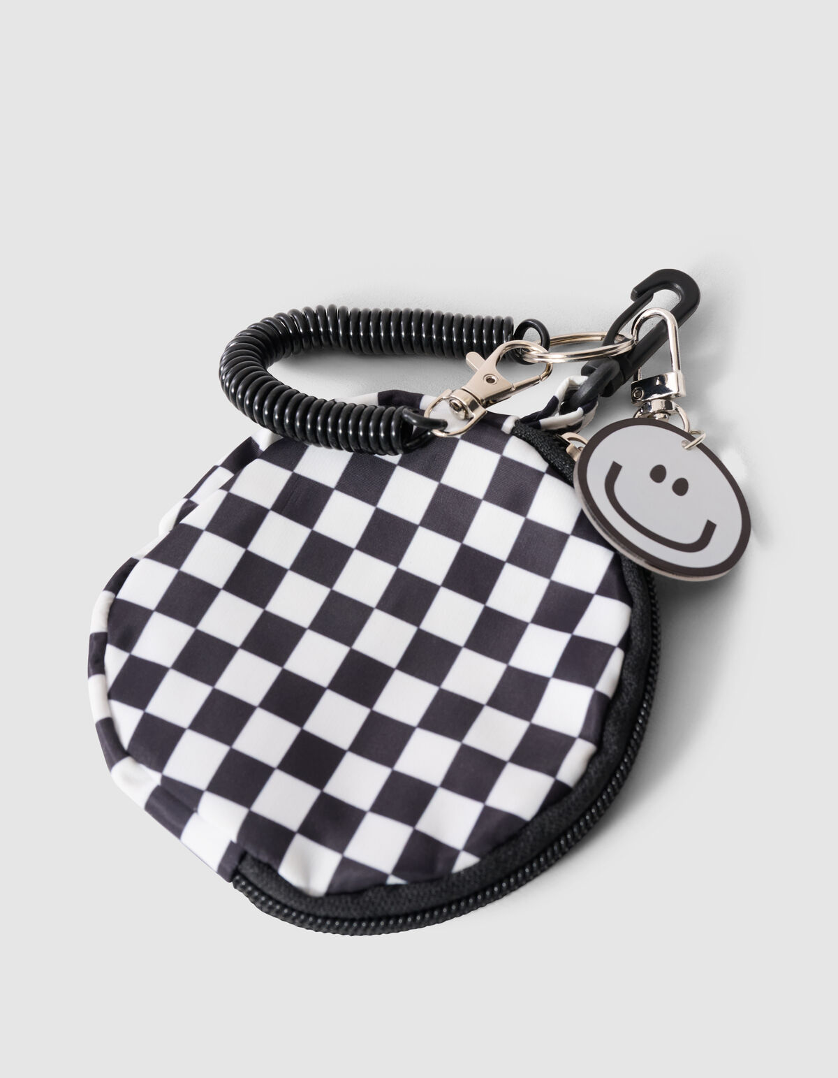 Smile Square Sleutelhanger Zwart SHOEBY ACCESSOIRES