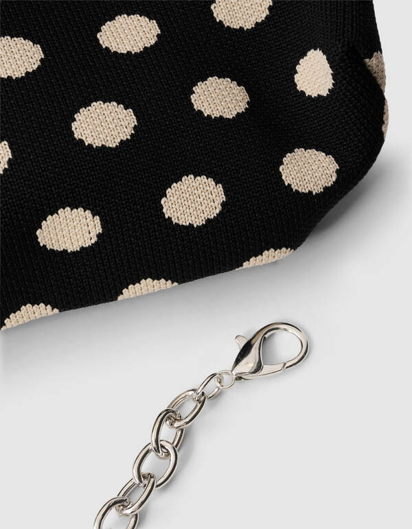 Knitted Dot Clutch Zwart SHOEBY ACCESSOIRES