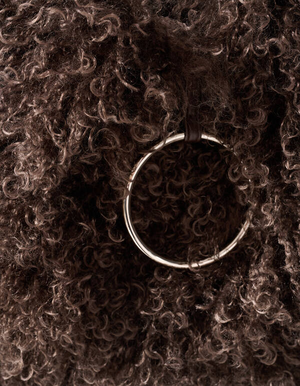 Fluffy Ring Tas Donkerbruin SHOEBY ACCESSOIRES