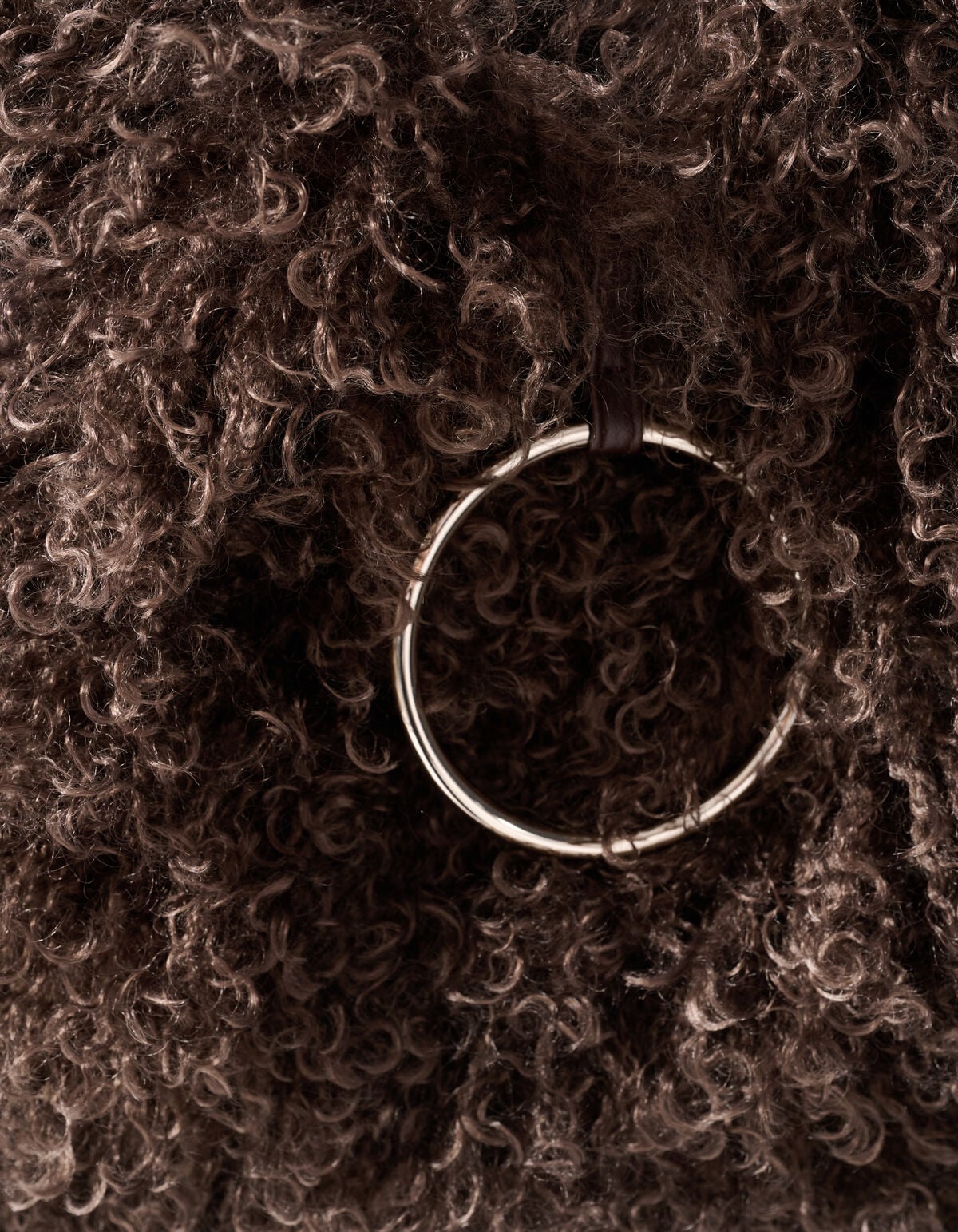 Fluffy Ring Tas Donkerbruin SHOEBY ACCESSOIRES