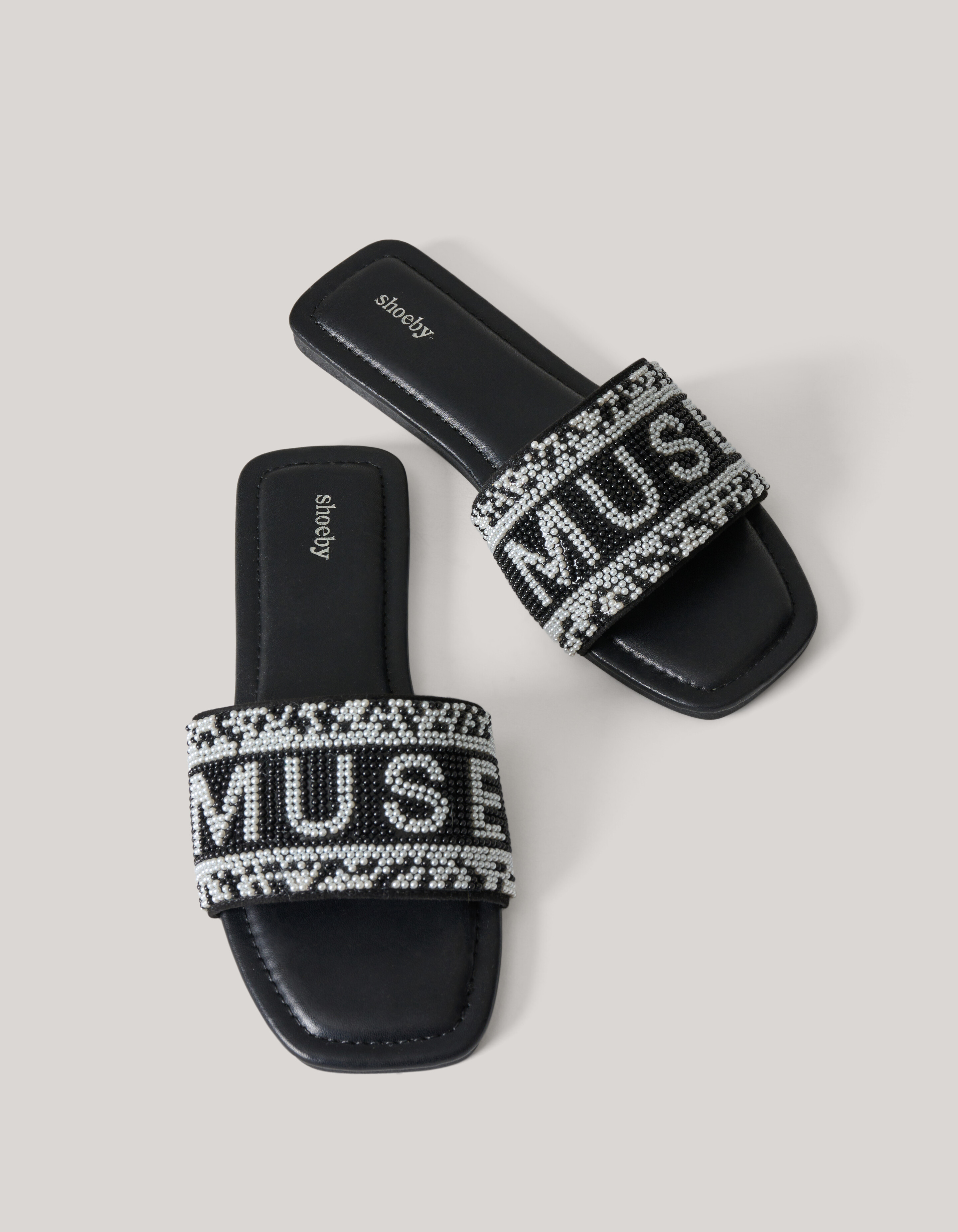 Beaded Slipper Zwart SHOEBY SHOES