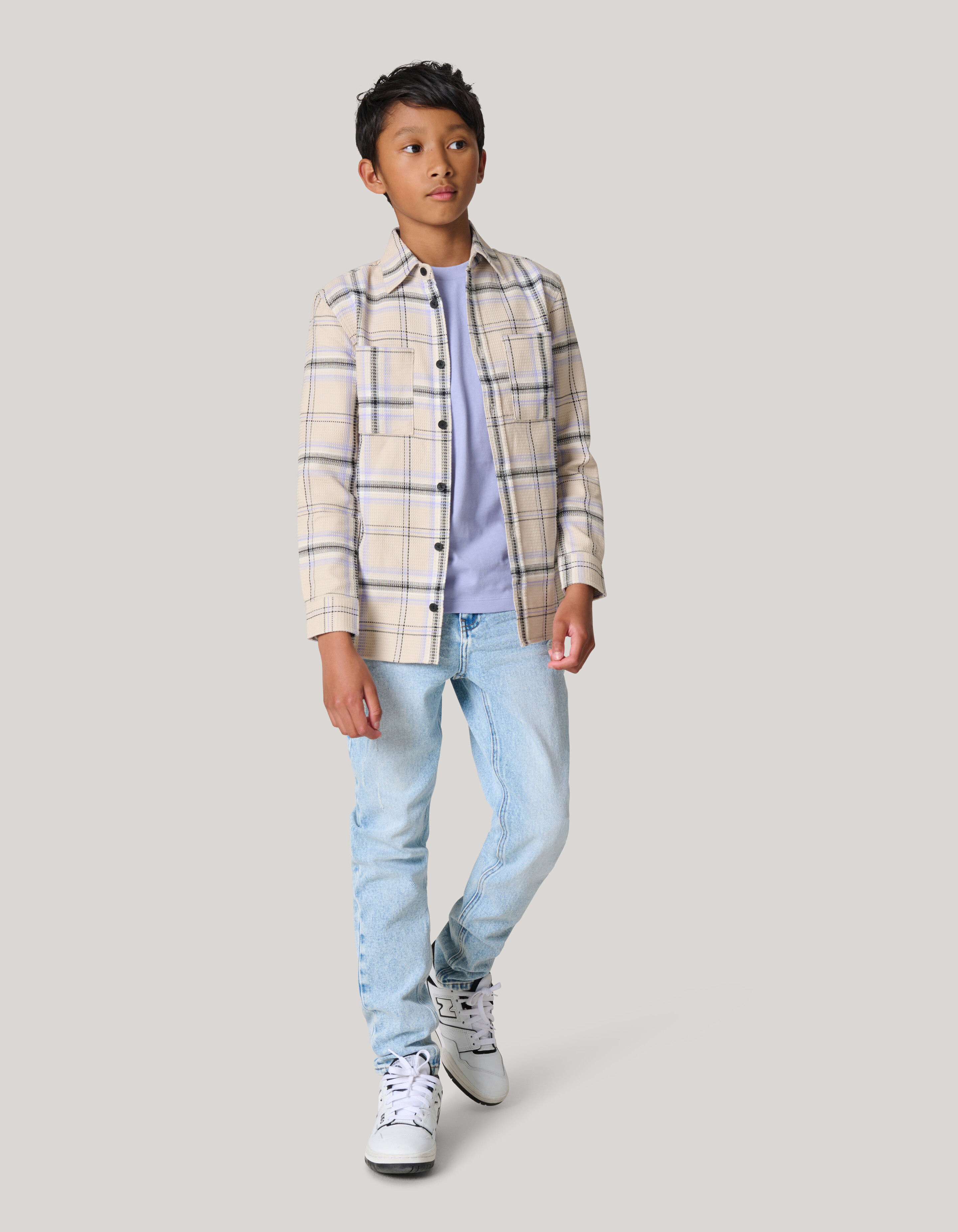 Structuur Overhemd Zand SHOEBY BOYS