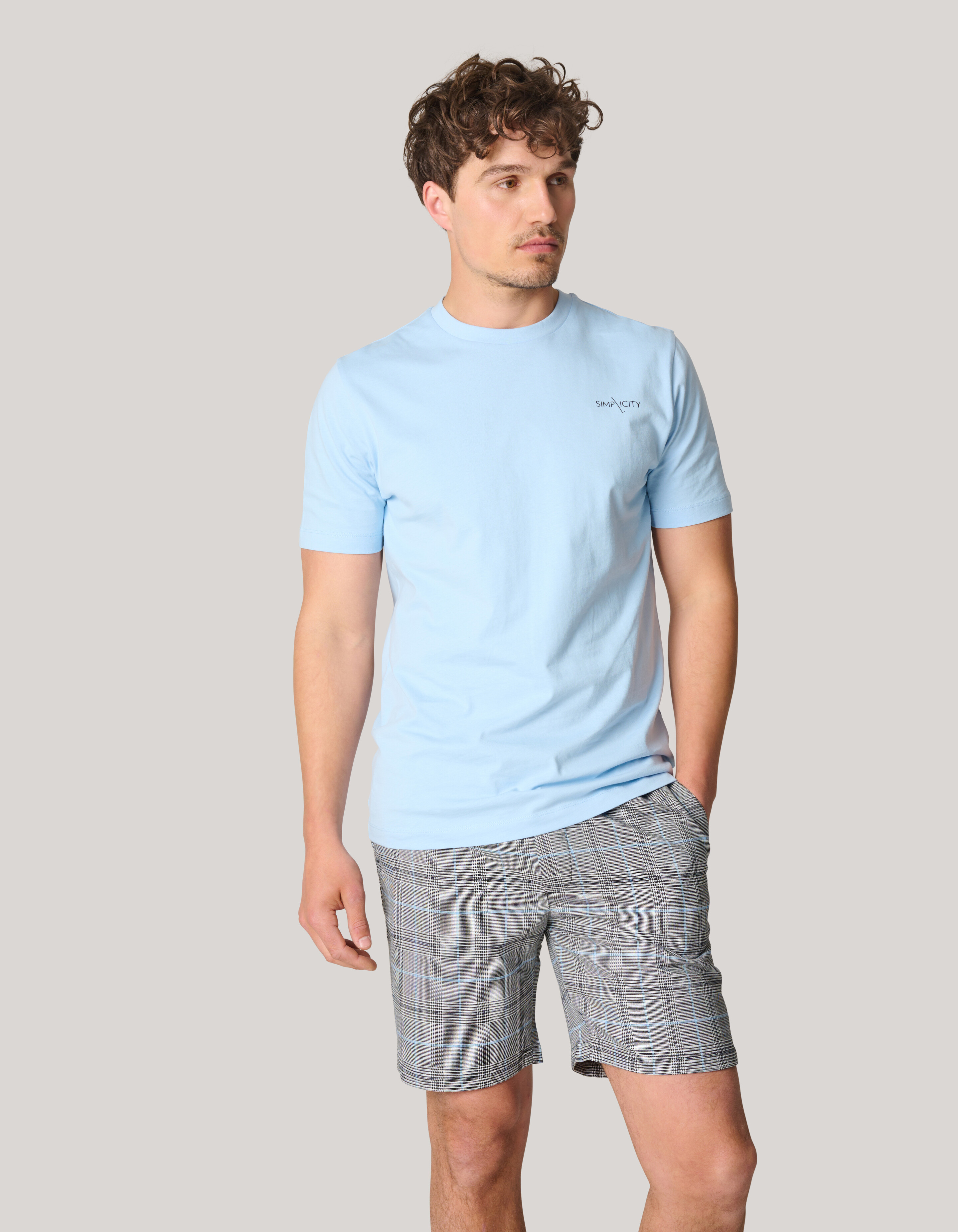 Artwork T-shirt Lichtblauw SHOEBY MEN
