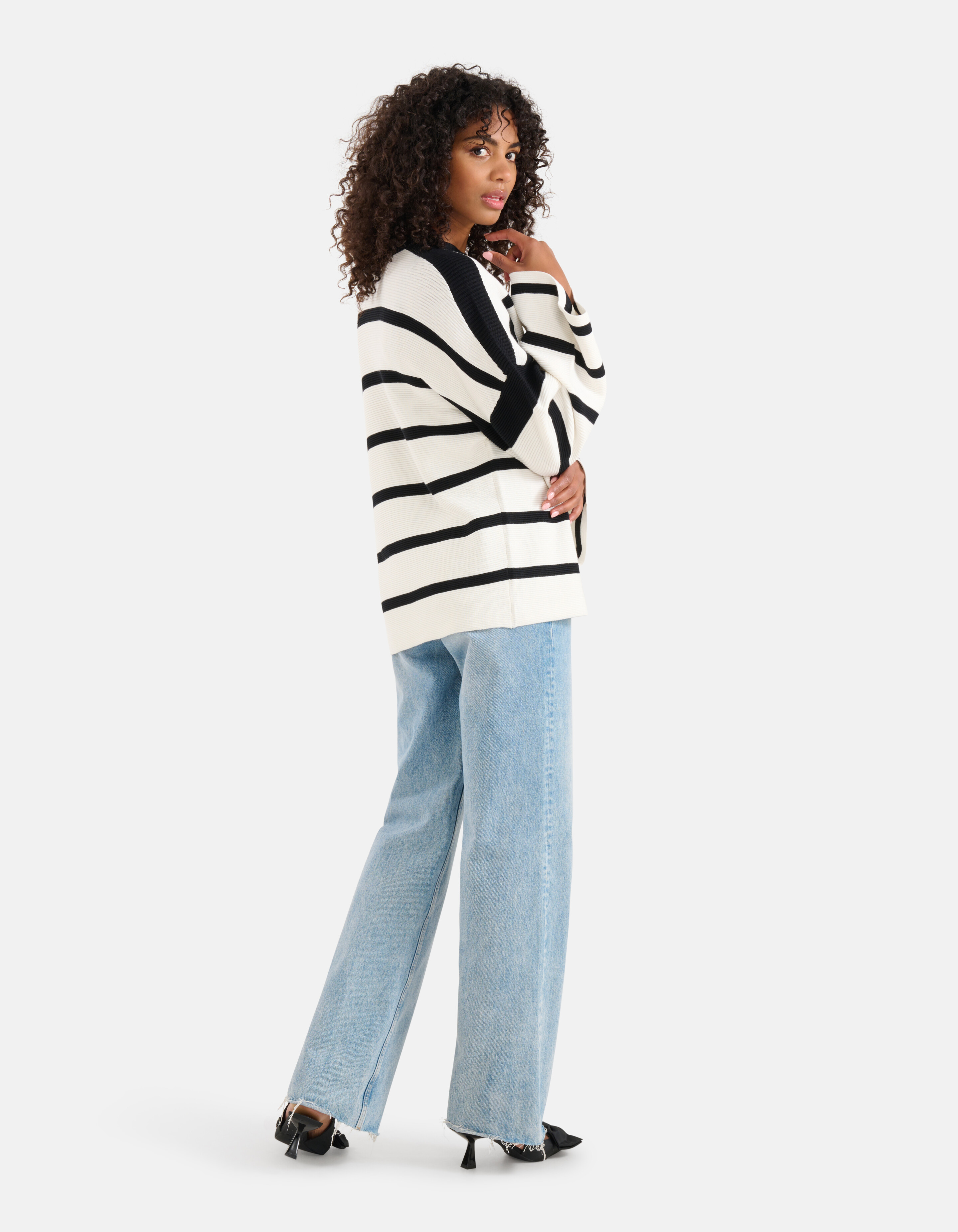 Gestreepte Trui Wit SHOEBY WOMEN