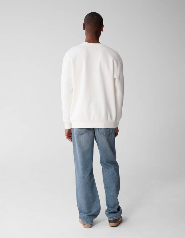 Cord Artwork Sweater Gebroken Wit SHOEBY MEN