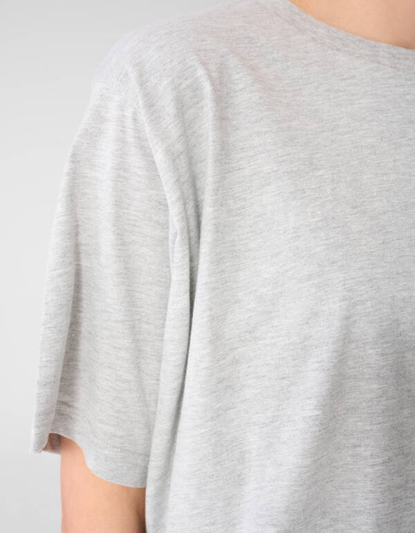 Oversized Balloon T-shirt Lichtgrijs SHOEBY WOMEN