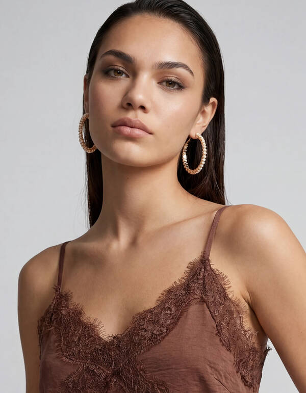 Beaded Hoop Oorbellen Goud SHOEBY ACCESSOIRES