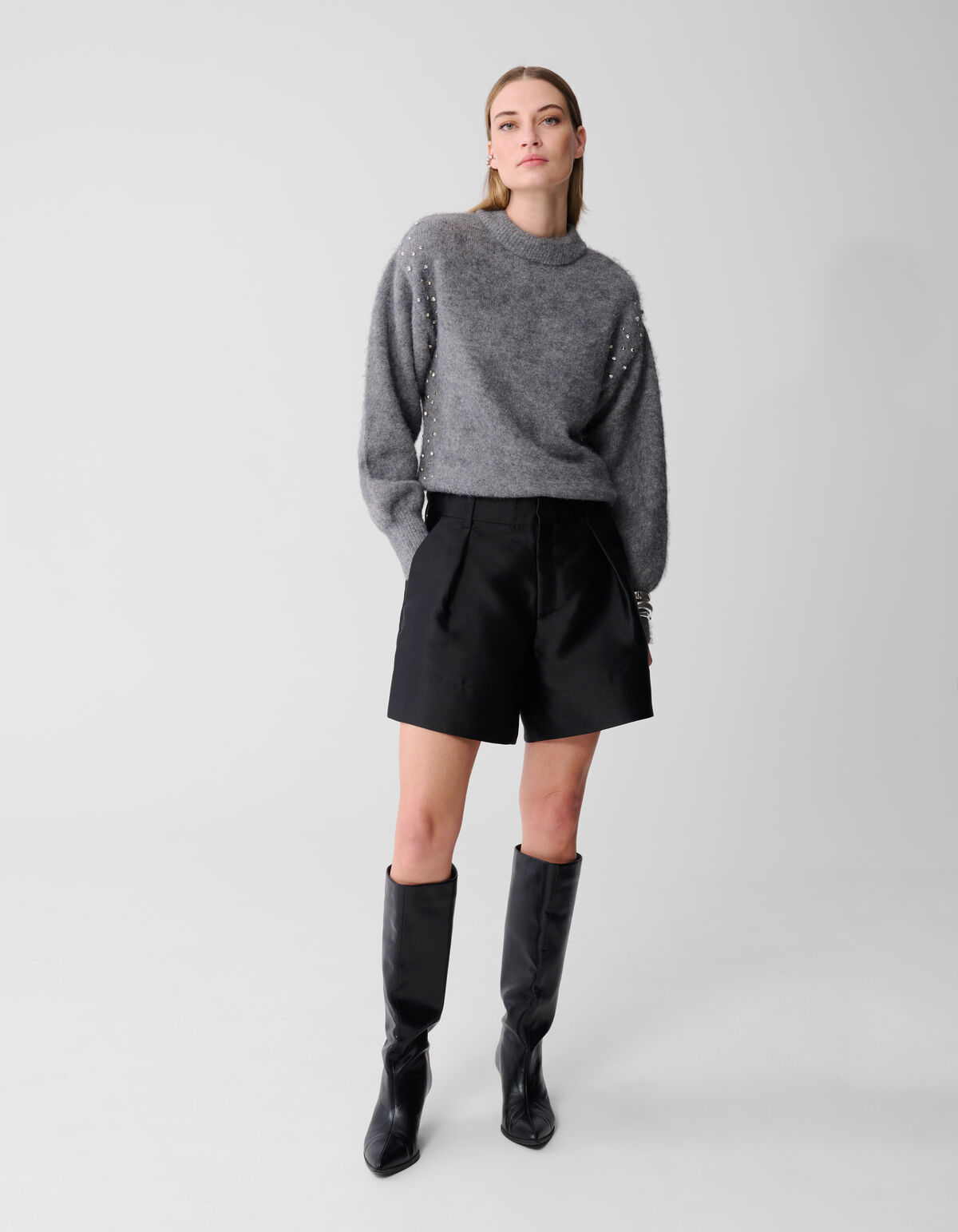 Strass Trui Grijs SHOEBY WOMEN