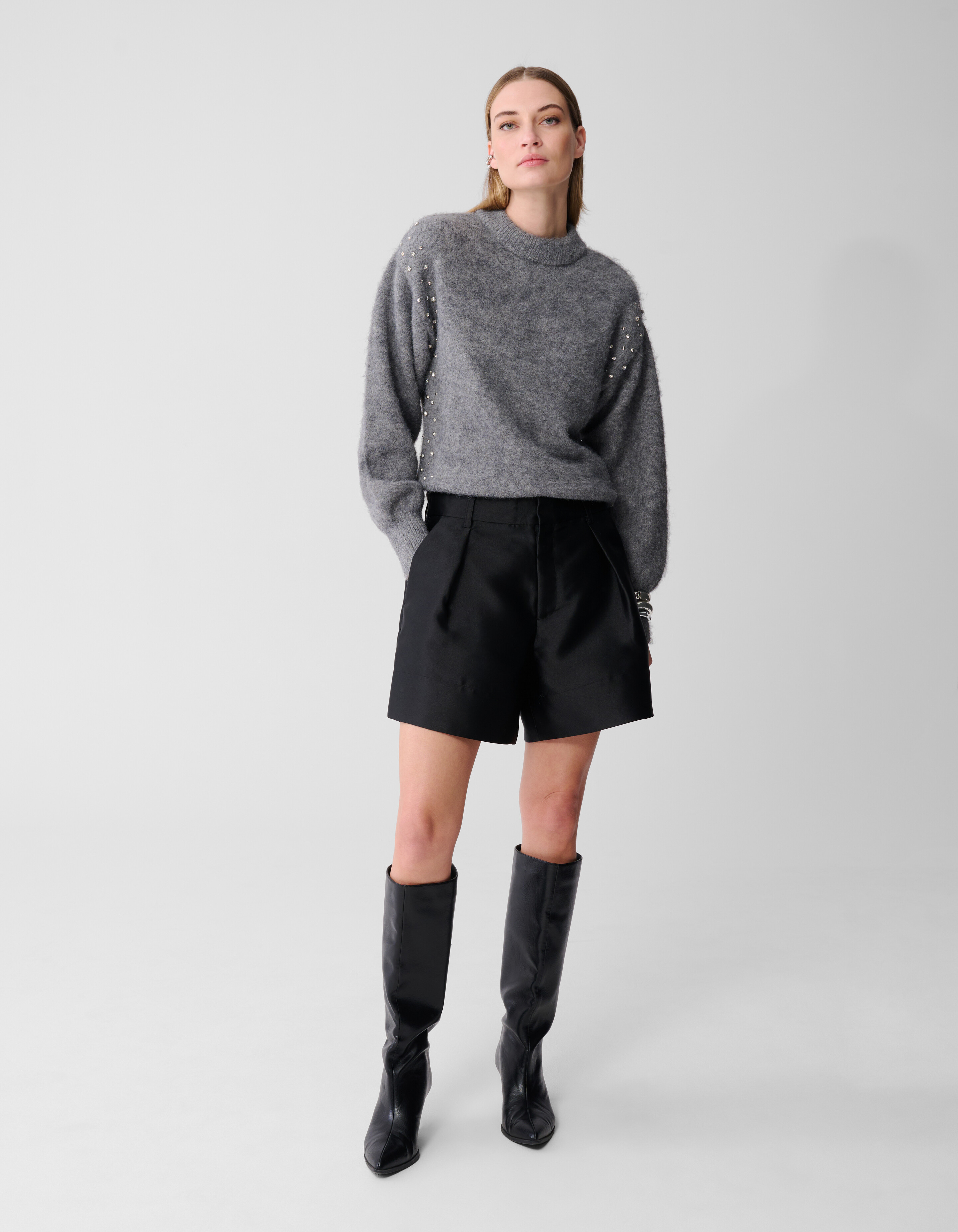 Strass Trui Grijs SHOEBY WOMEN