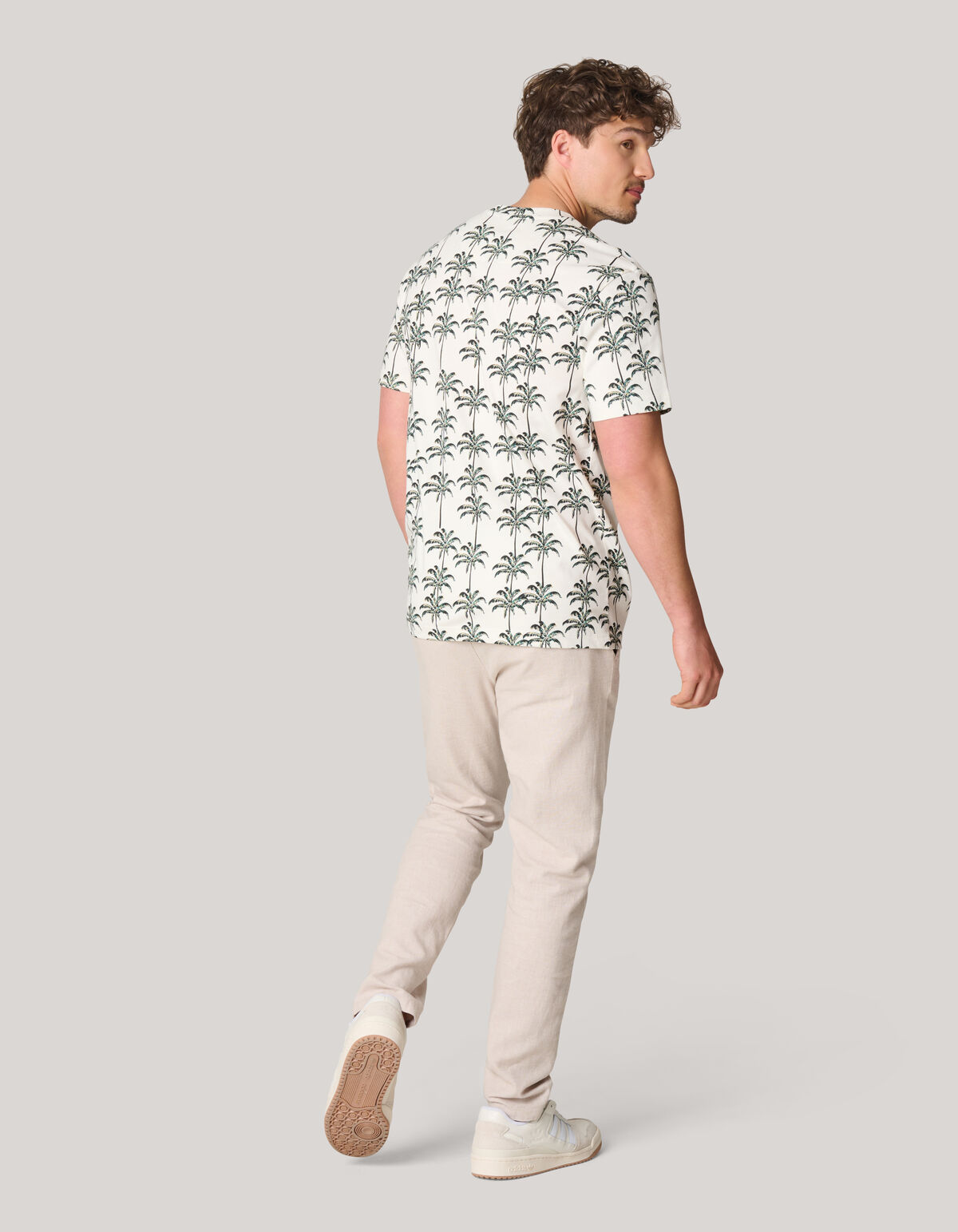 Printed T-shirt Gebroken Wit SHOEBY MEN