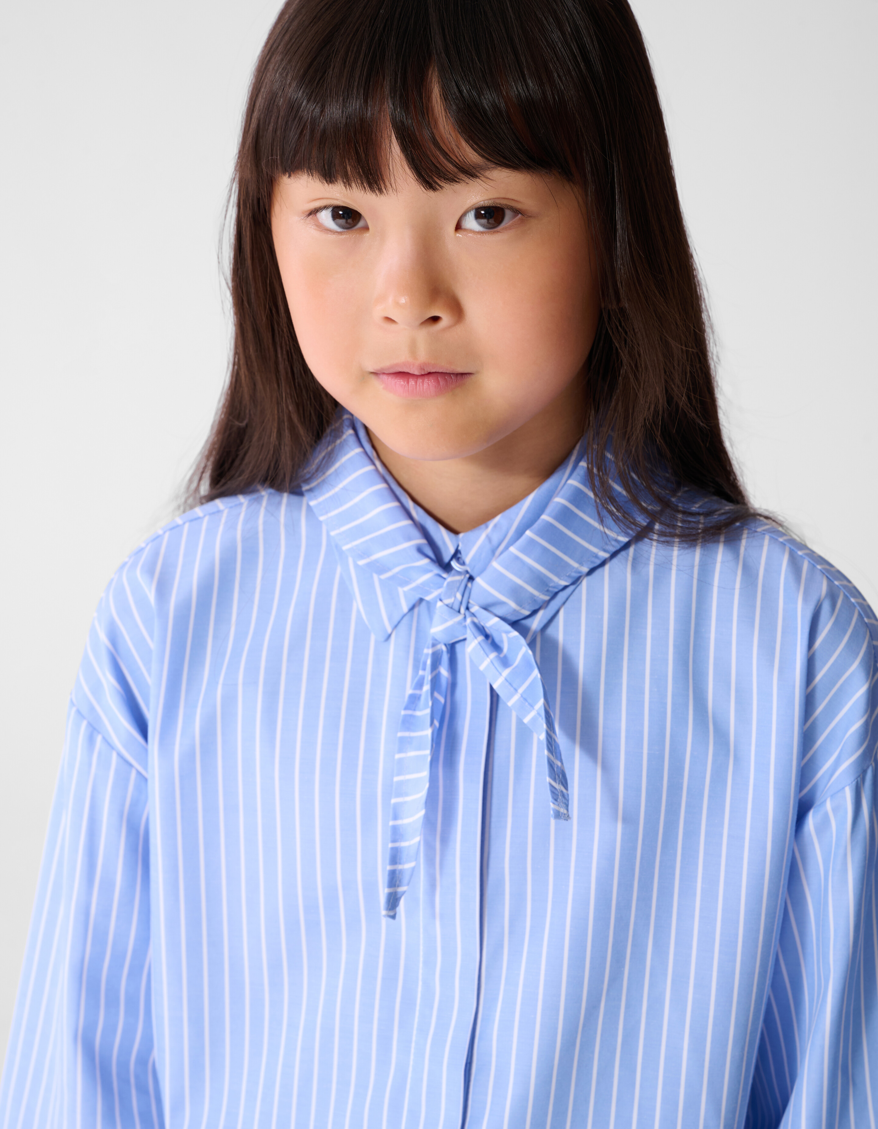 Relaxed Gestreepte Scarf Blouse Blauw SHOEBY GIRLS