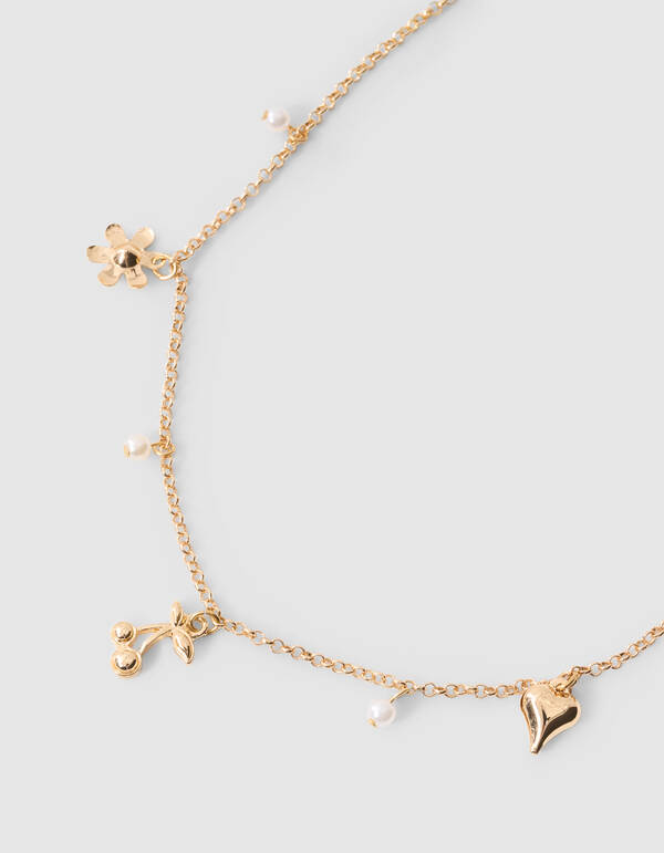Parel Charm Ketting Goud SHOEBY ACCESSOIRES