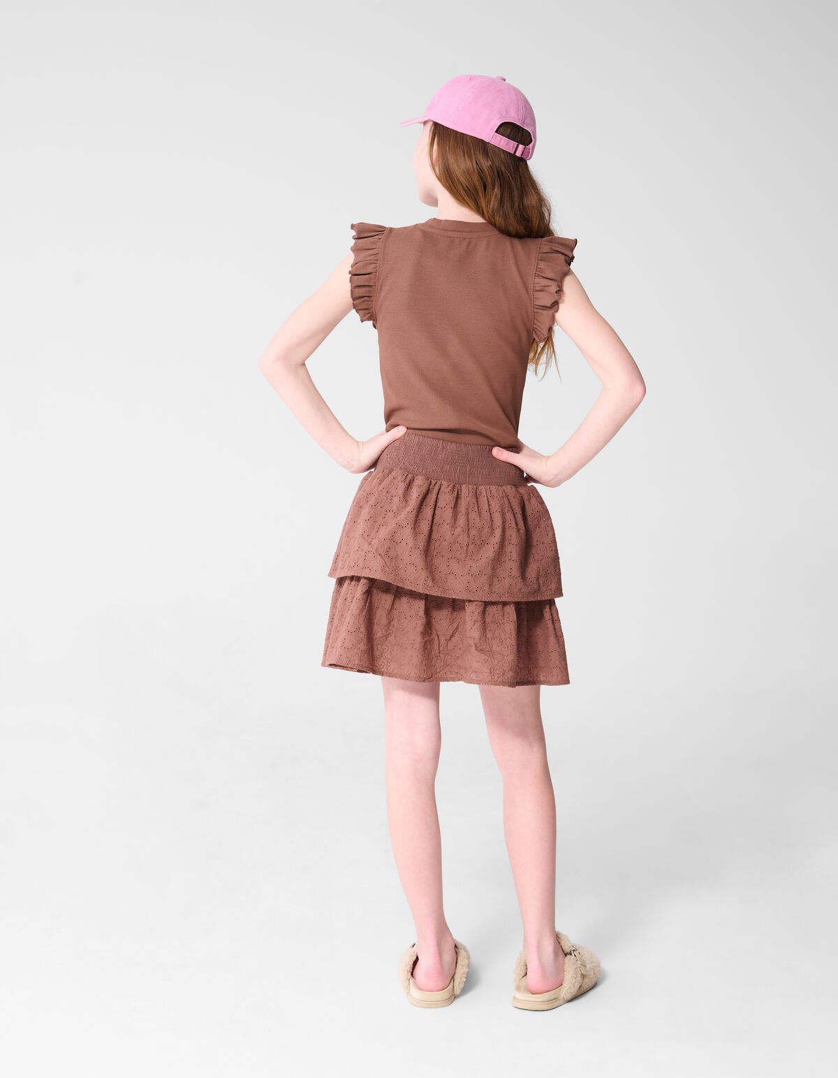 Embroidery Mini Rok Bruin SHOEBY GIRLS