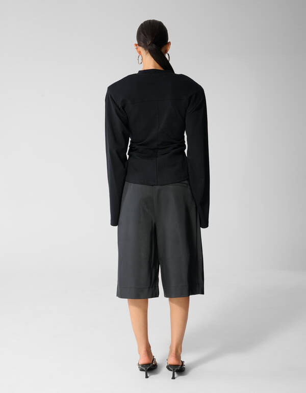 Waisted Longsleeve T-shirt Zwart SHOEBY WOMEN