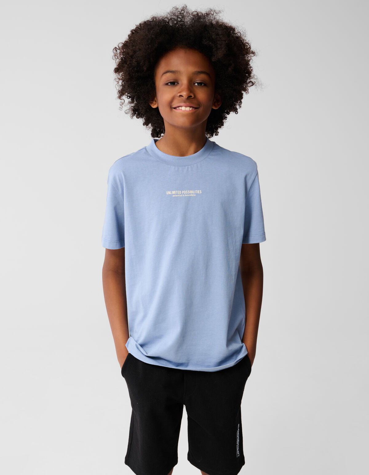 Tekst Artwork T-shirt Blauw SHOEBY BOYS