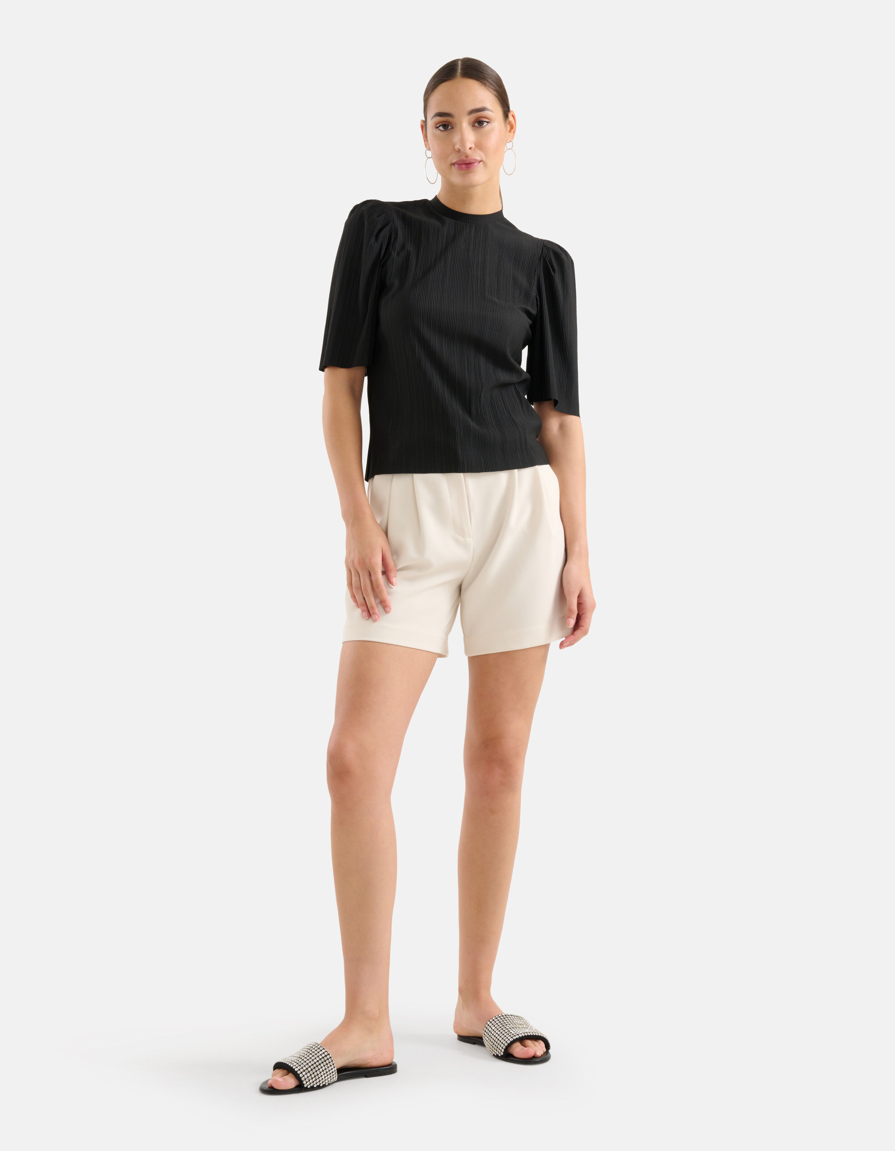 Crinkle Top Zwart SHOEBY WOMEN