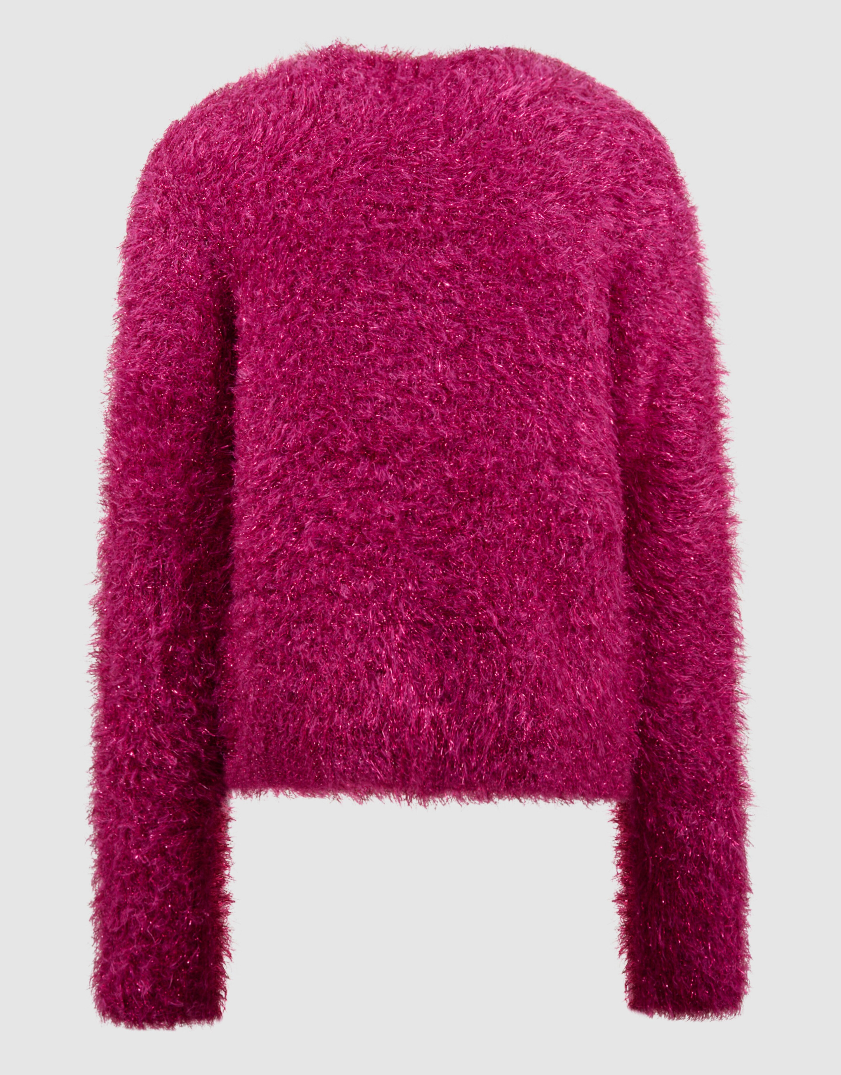 Fluffy Glitter Vest Donkerroze SHOEBY GIRLS