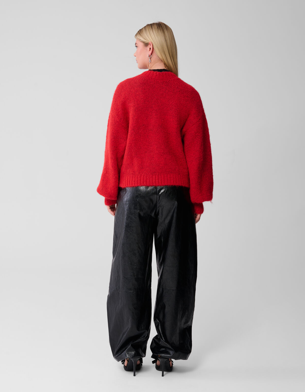 Two Way Strik Vest Rood SHOEBY WOMEN