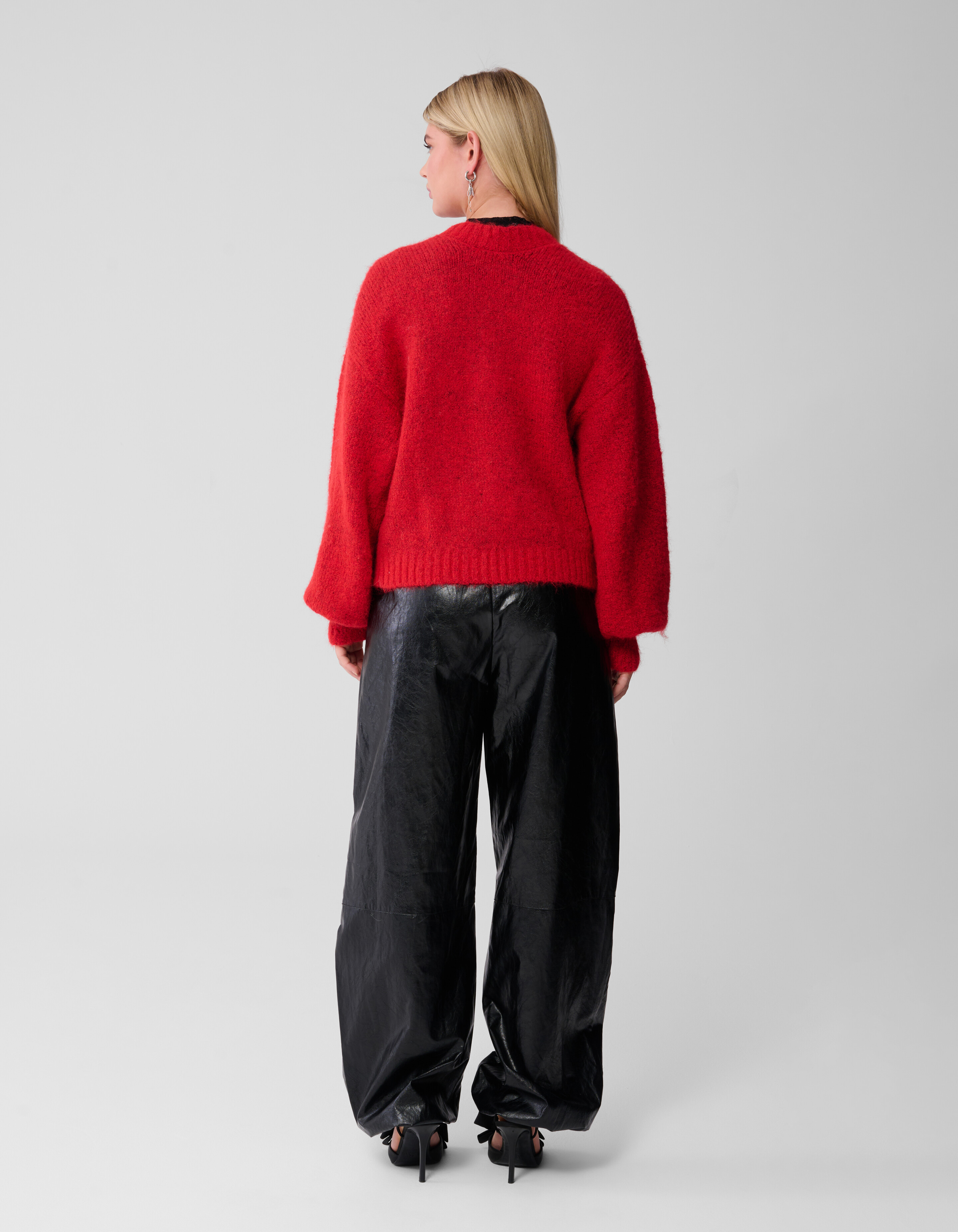 Two Way Strik Vest Rood SHOEBY WOMEN