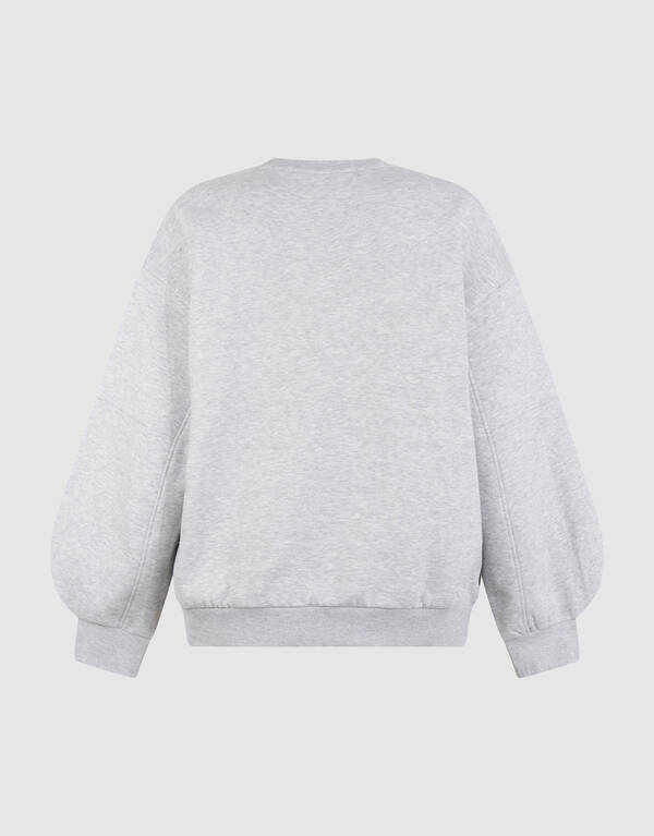 Oversized Big Sleeve Sweater Lichtgrijs SHOEBY WOMEN