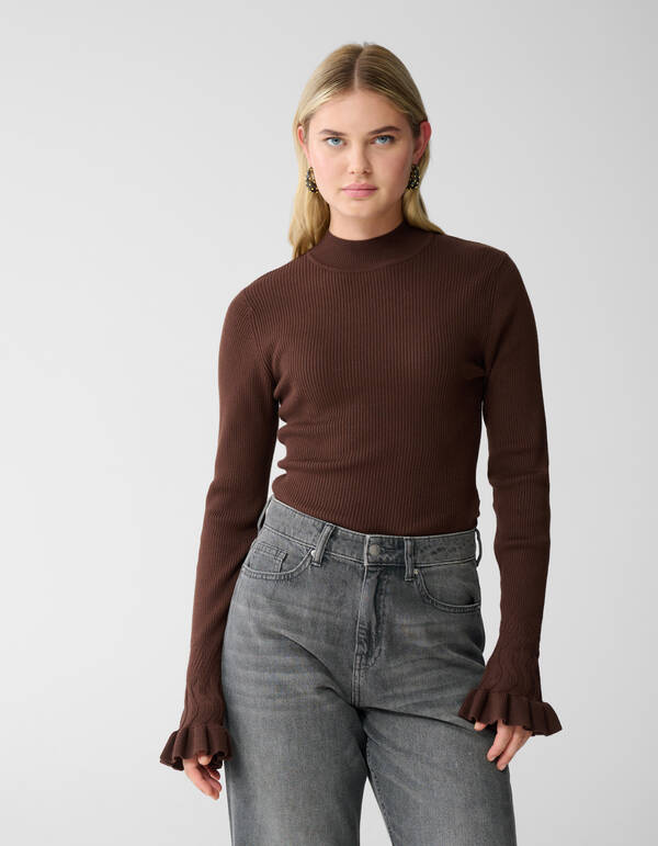 Frill Top Donkerbruin SHOEBY WOMEN