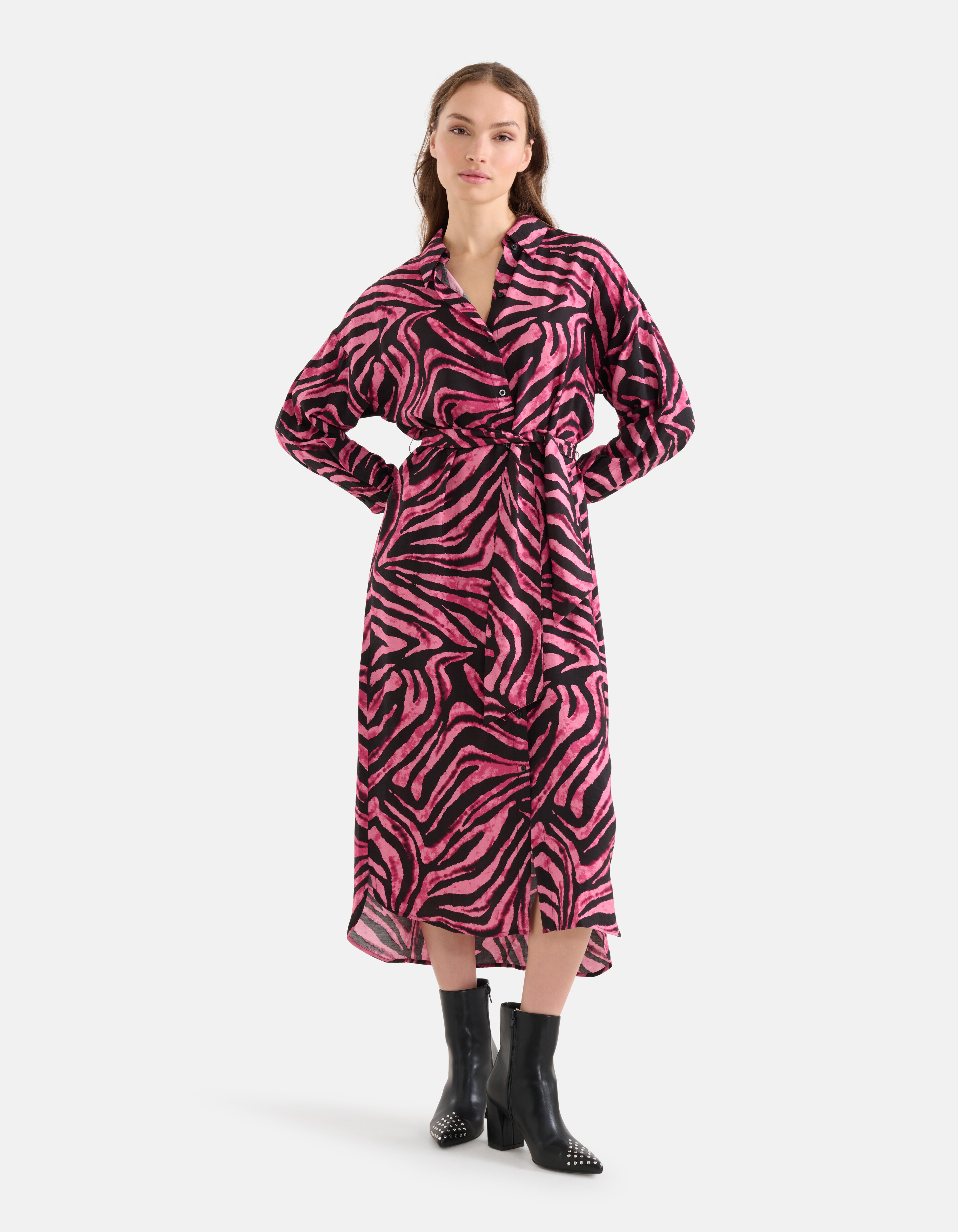 Zebraprint Maxi Jurk Roze SHOEBY WOMEN