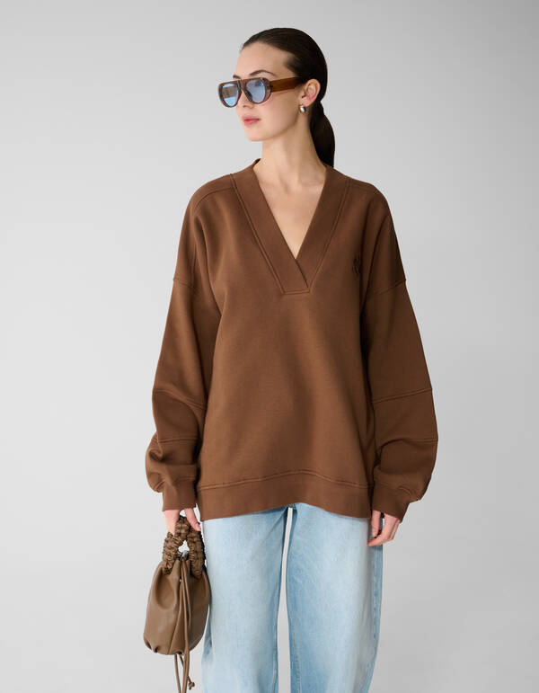 Oversized Varsity Artwork Sweater Bruin SHOEBY WOMEN