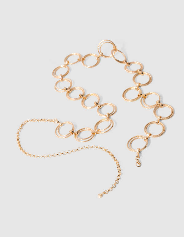 Circle Chain Riem Goud SHOEBY ACCESSOIRES