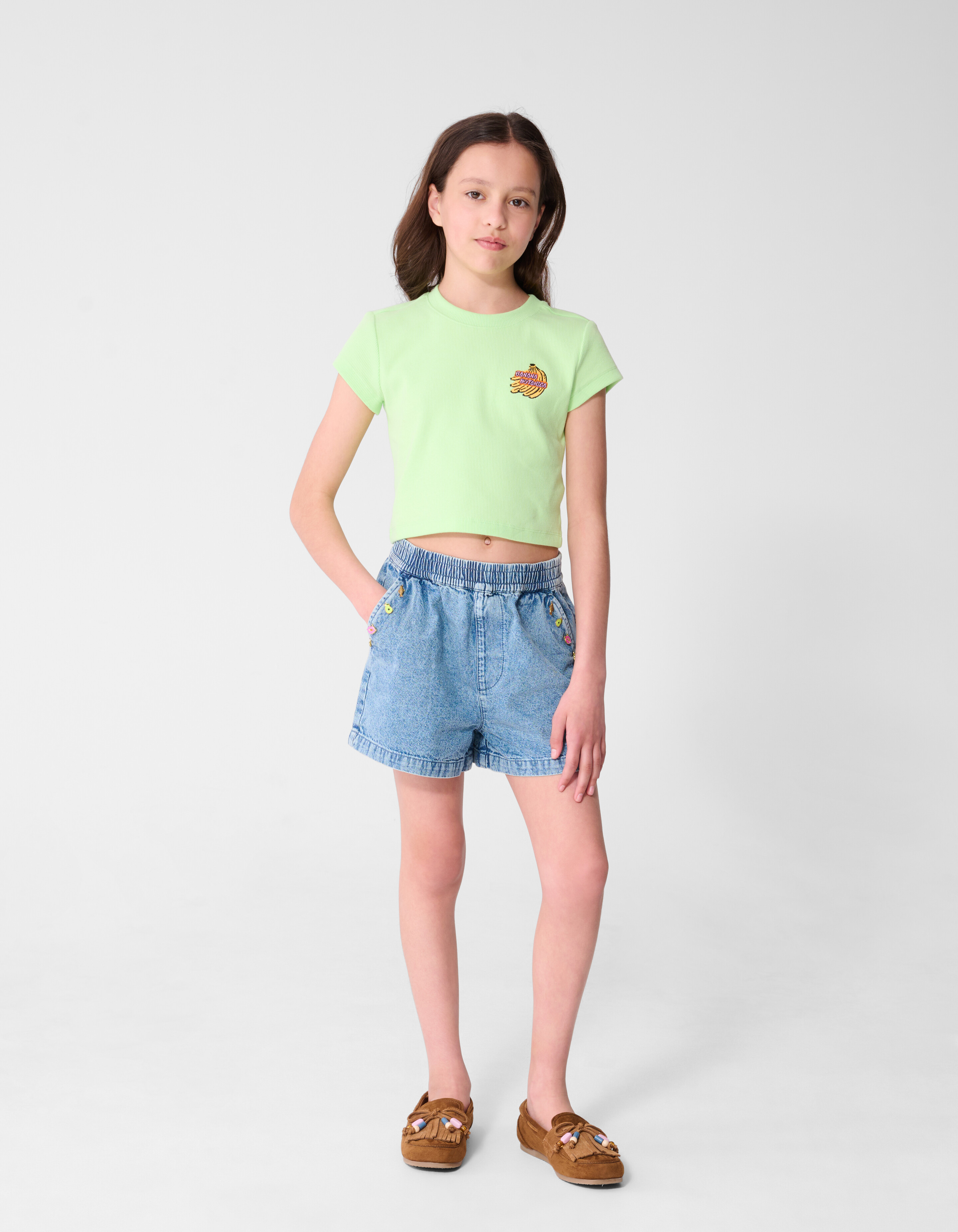 Charm Denim Short Blauw SHOEBY GIRLS