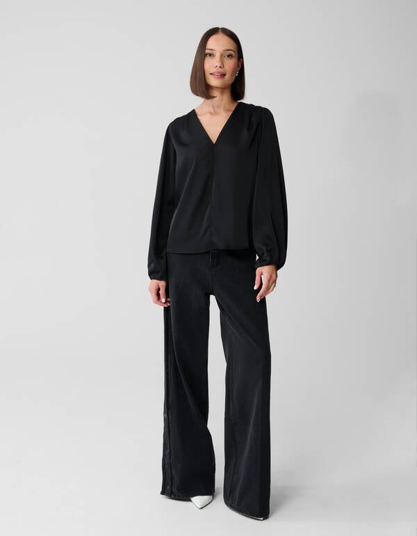 V-hals Blouse Zwart SHOEBY WOMEN