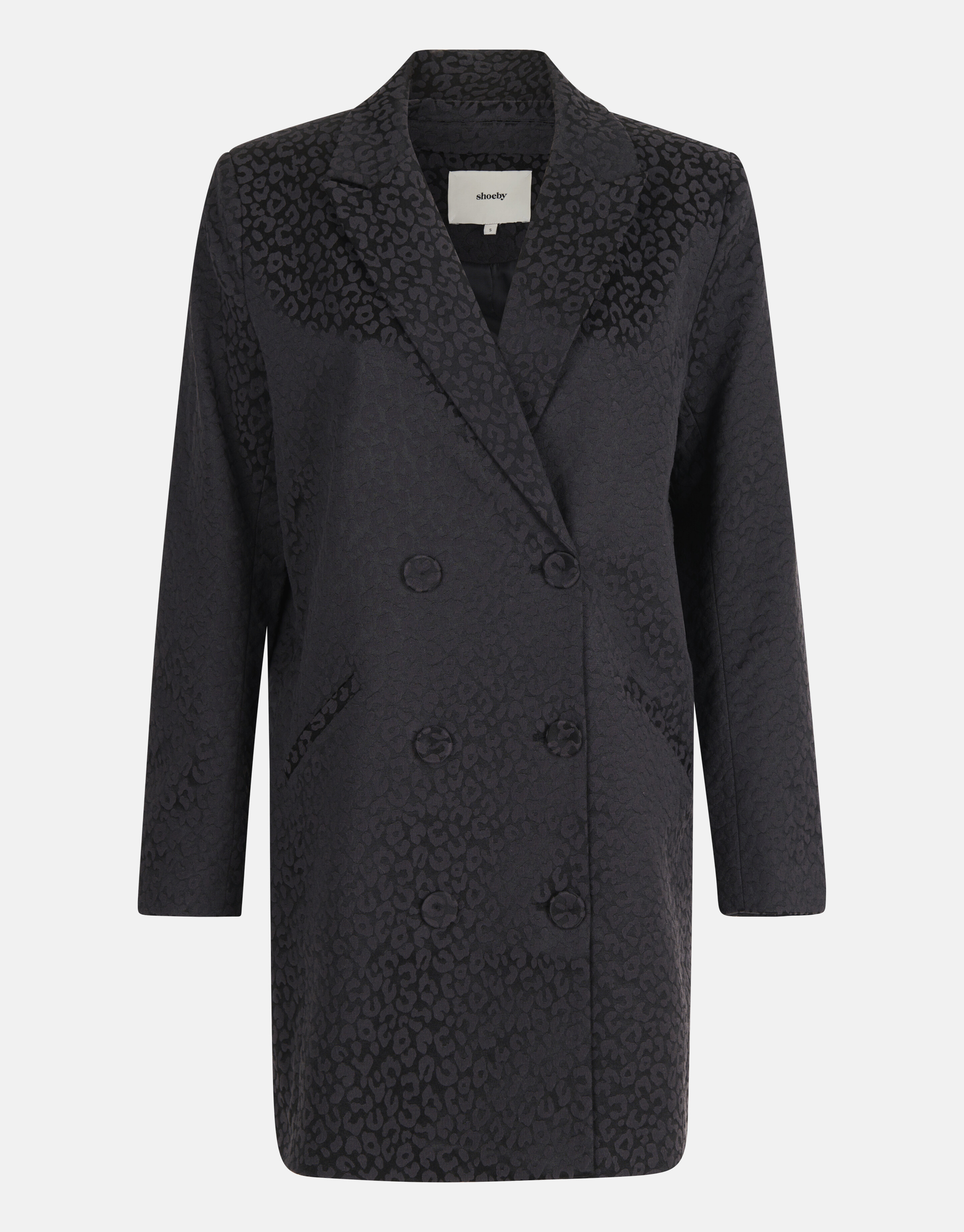 Leopard Blazer Jurk Zwart SHOEBY WOMEN
