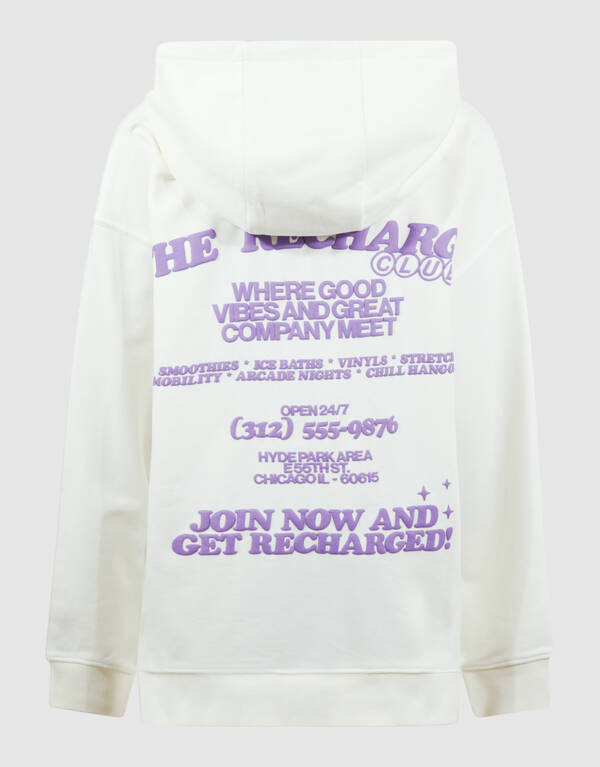 Recharged Artwork Hoodie Gebroken Wit SHOEBY BOYS