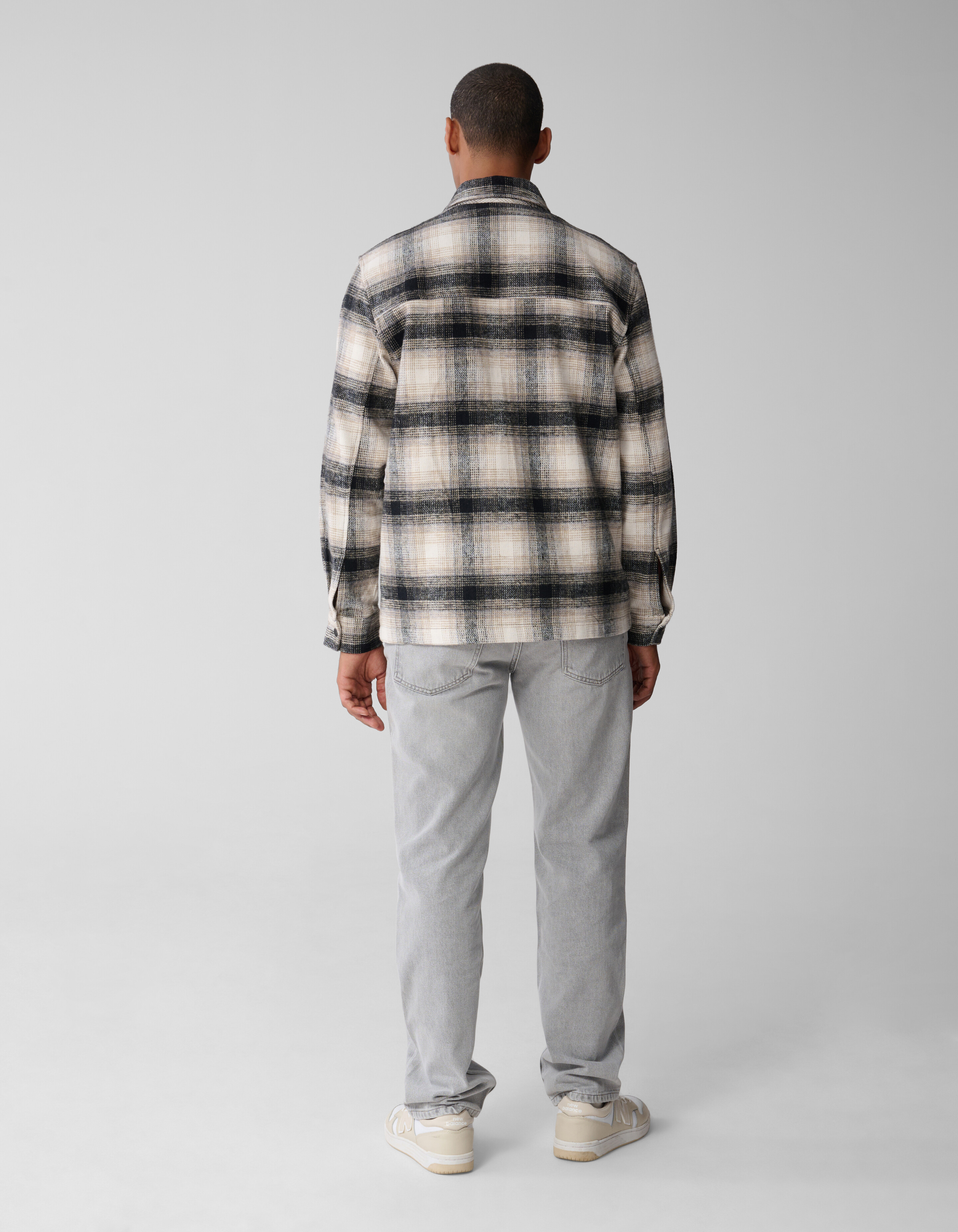 Ruiten Zip Overshirt Gebroken Wit SHOEBY MEN