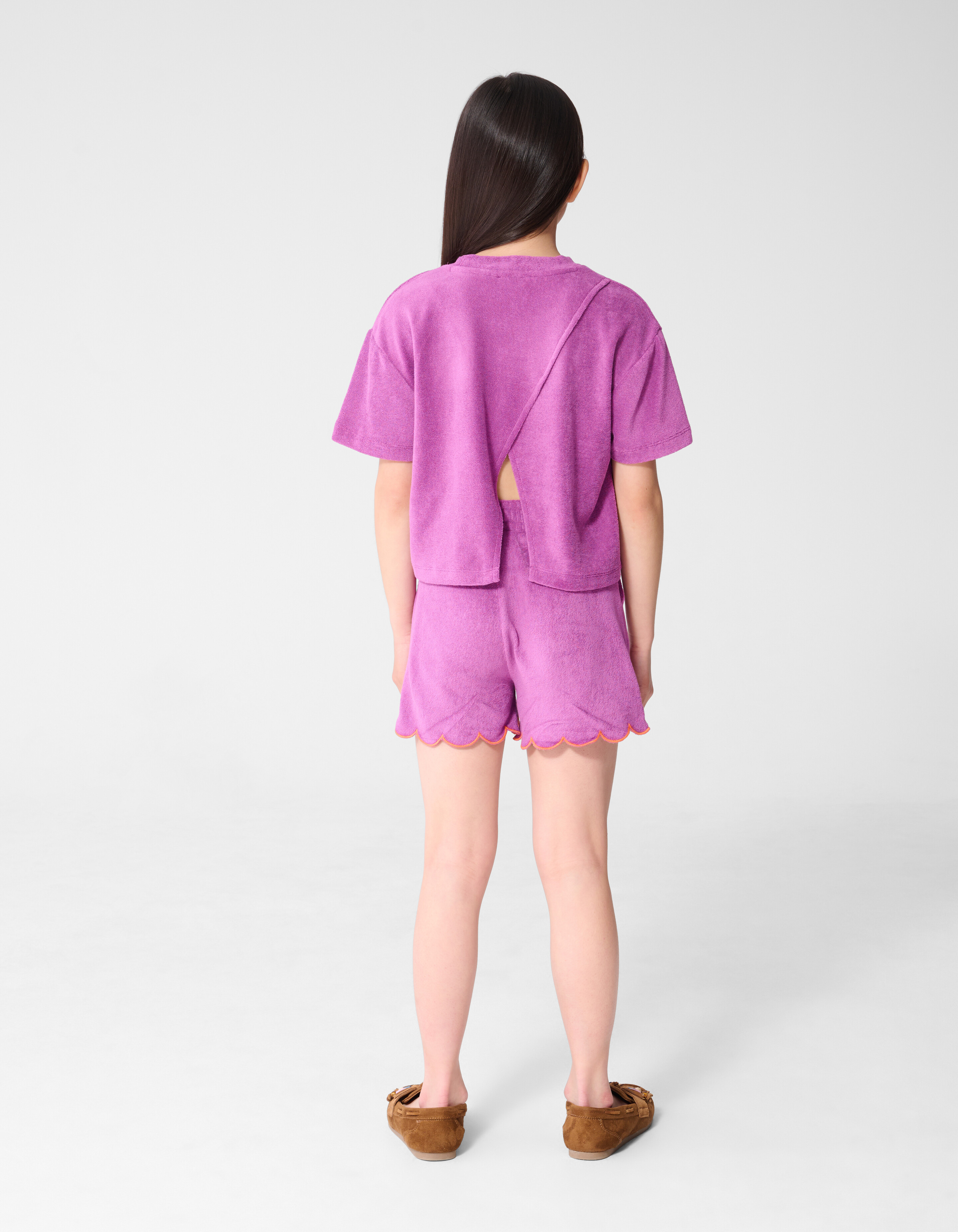 Towelling Heart Top Paars SHOEBY GIRLS