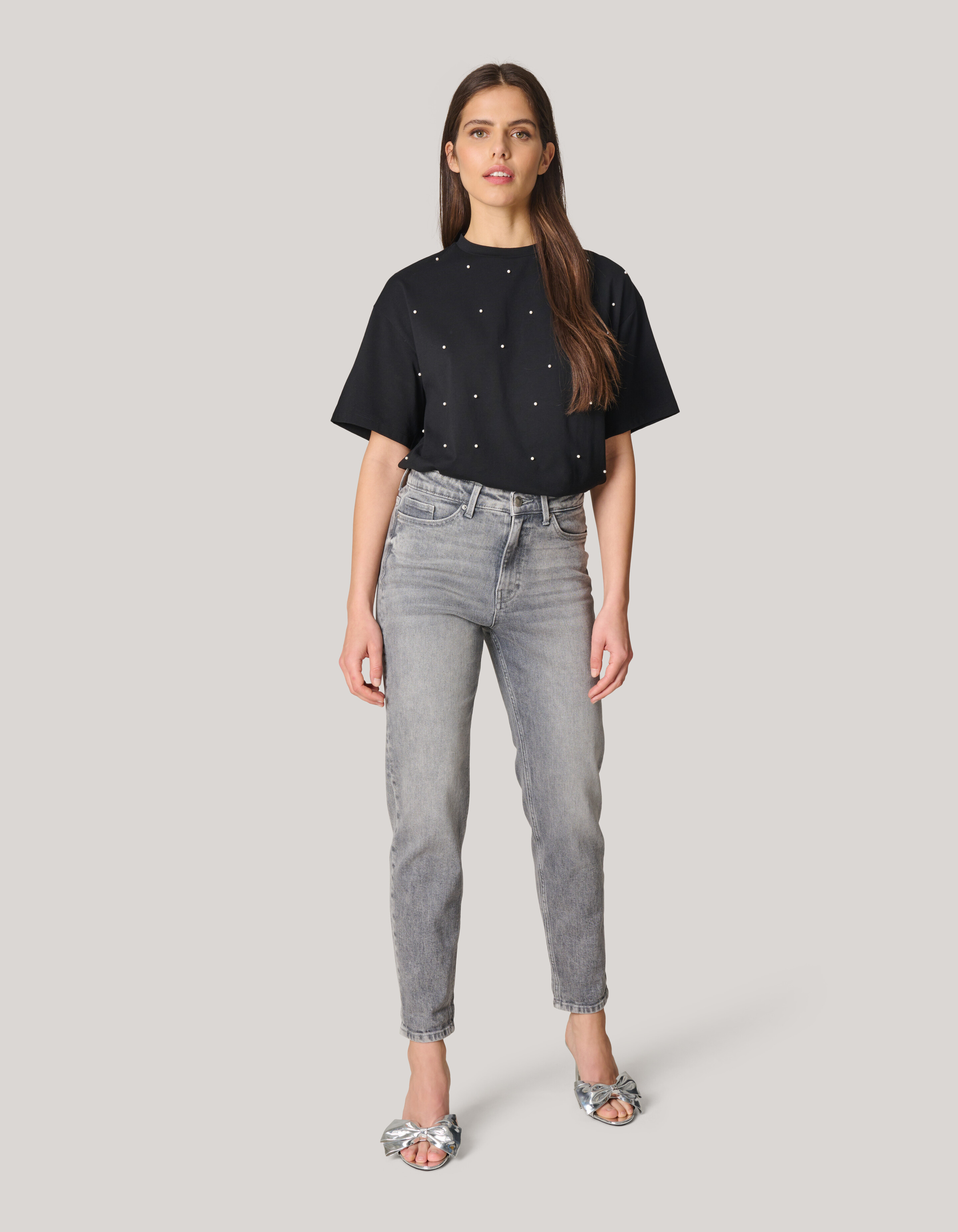 Tapered Fit Jeans Grijs SHOEBY WOMEN