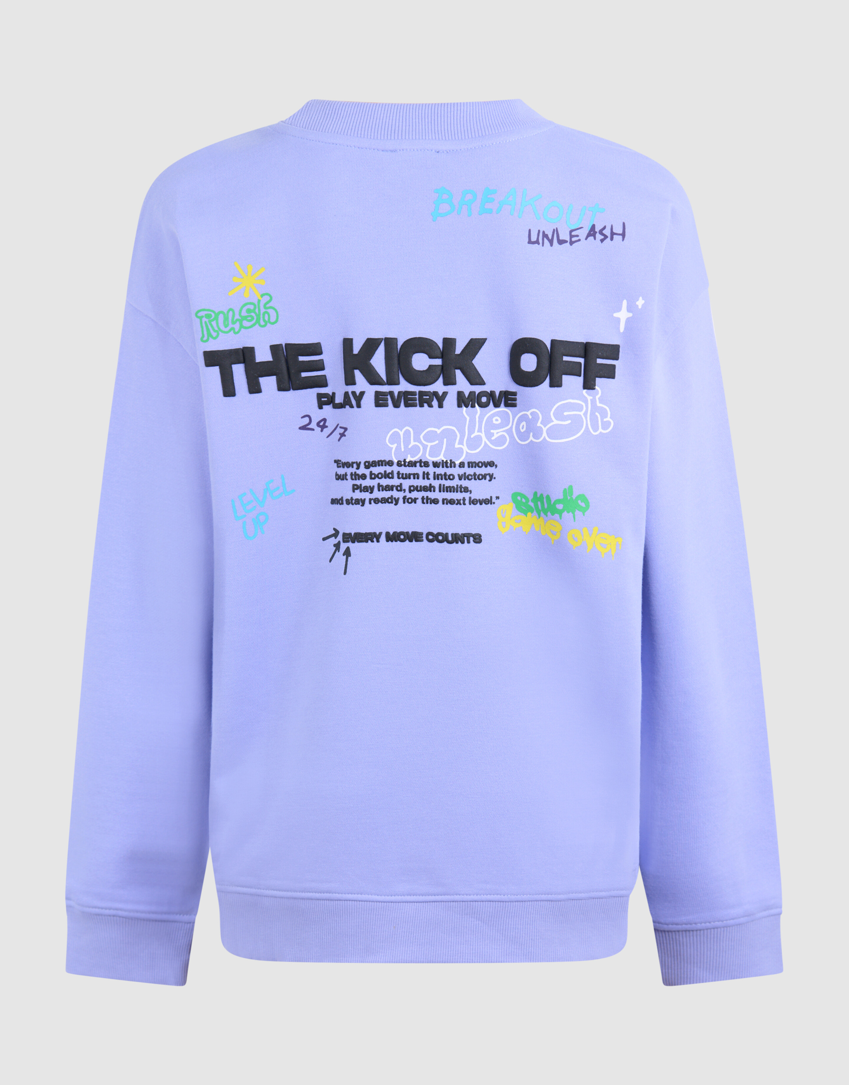 Kick Off Artwork Sweater Lichtpaars SHOEBY BOYS