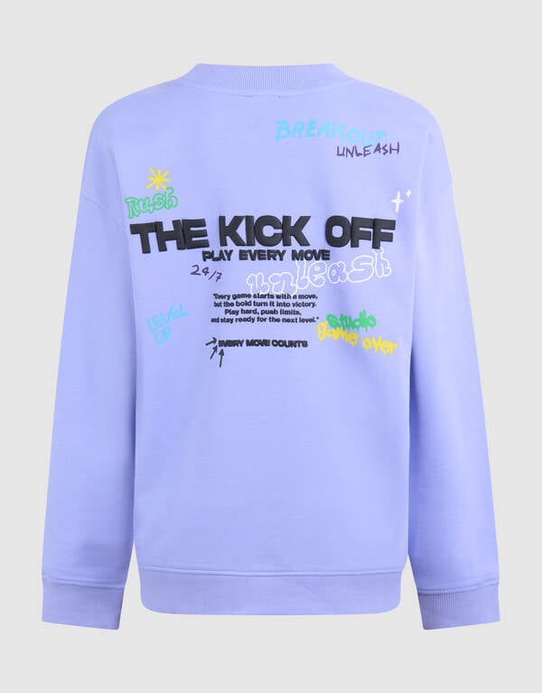 Kick Off Artwork Sweater Lichtpaars SHOEBY BOYS