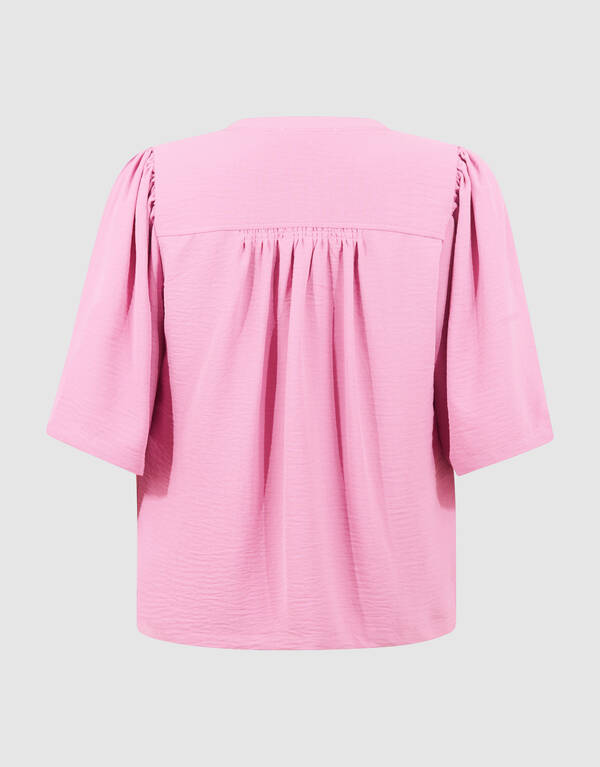 Twist Piping Top Roze SHOEBY WOMEN